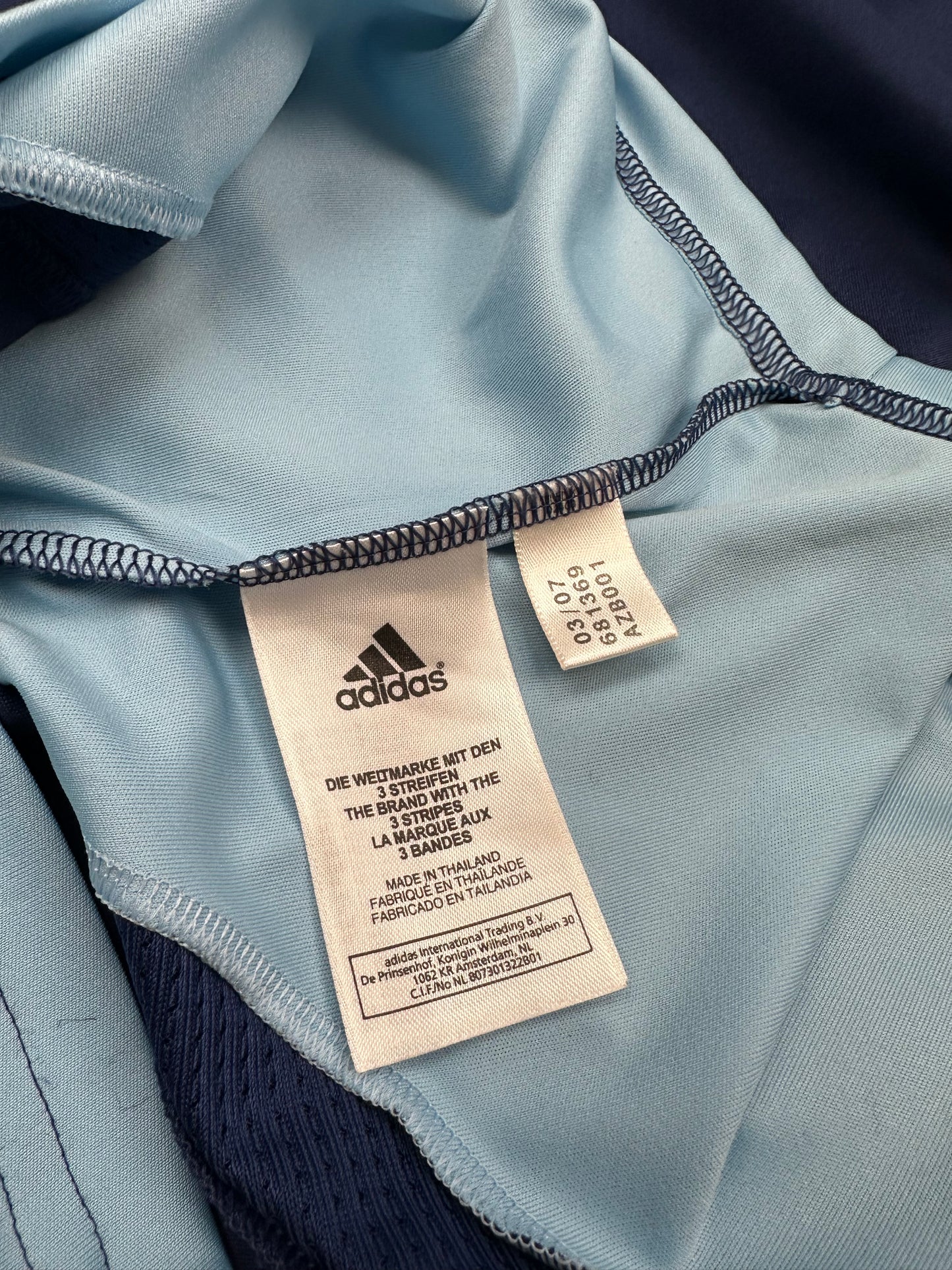 Vintage Adidas Schalke Fußballtrikot blau L