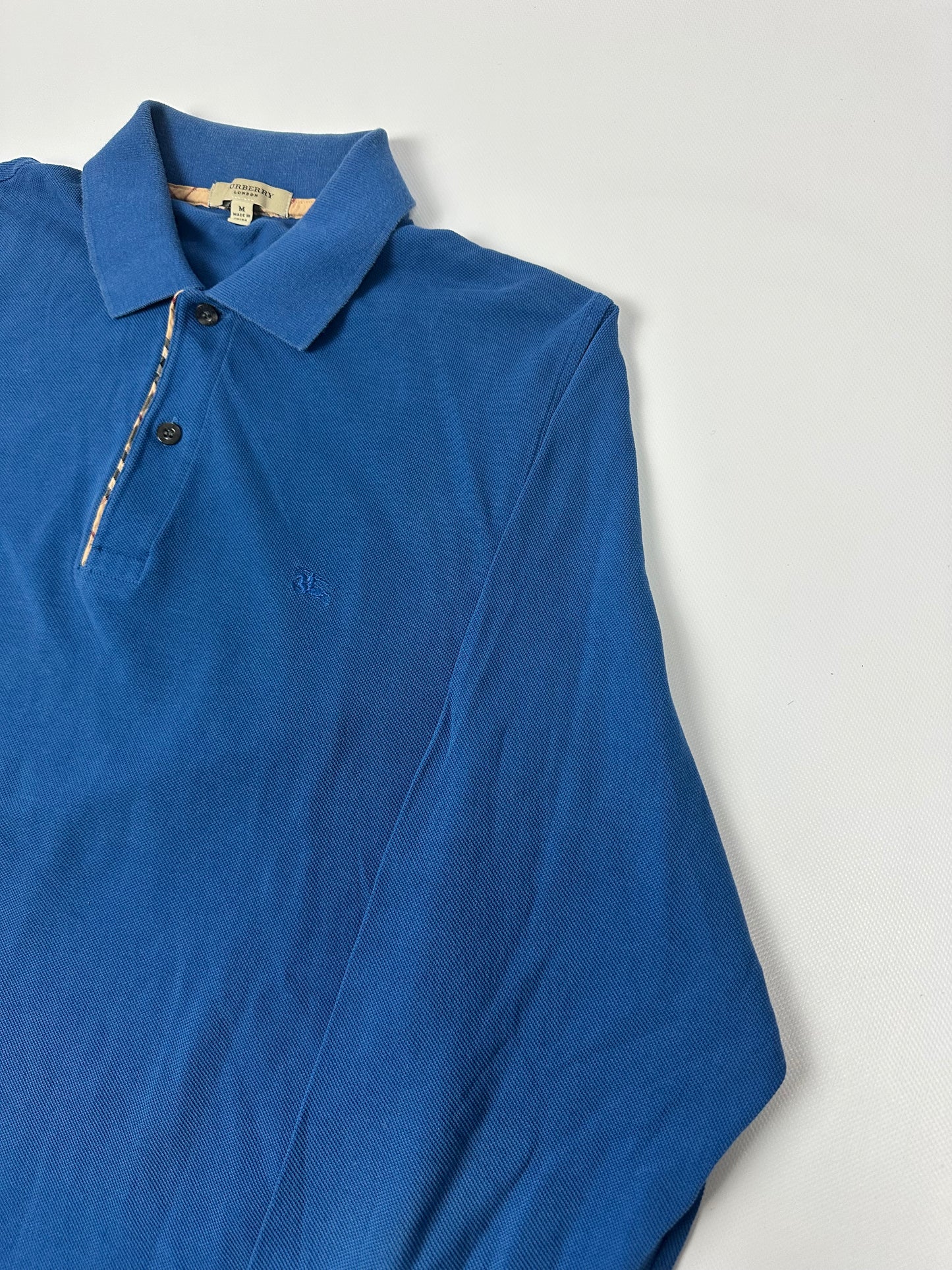 Vintage Burberry Polo Hemd blau Gr. M