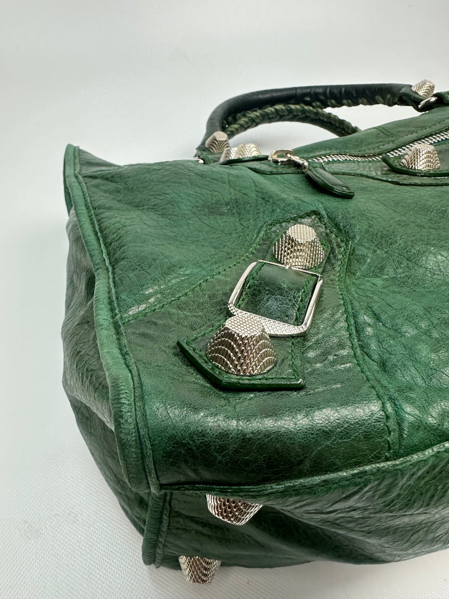 Vintage Balenciaga City bag grün