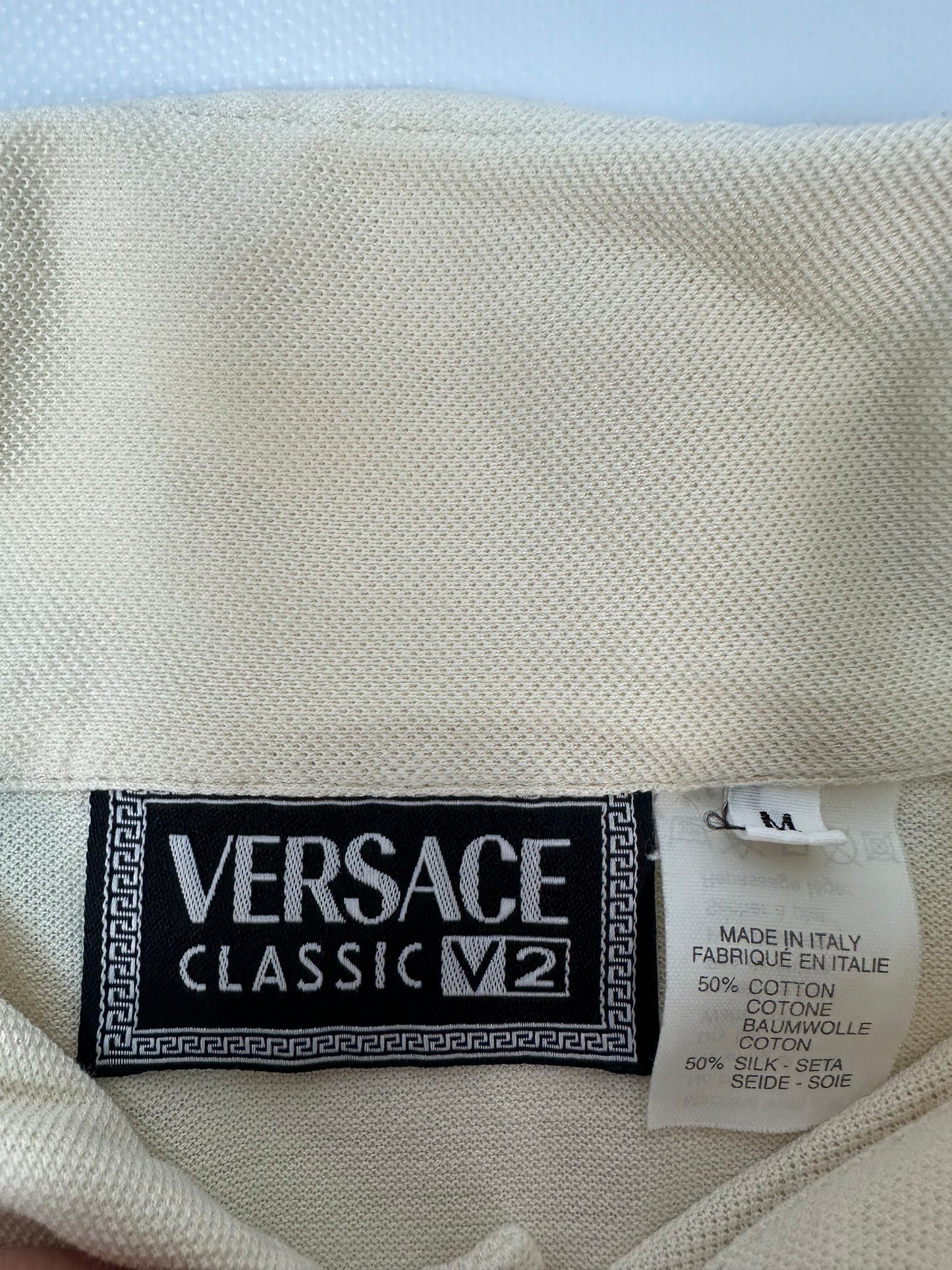 Versace Polo Hemd beige Gr. L/XL