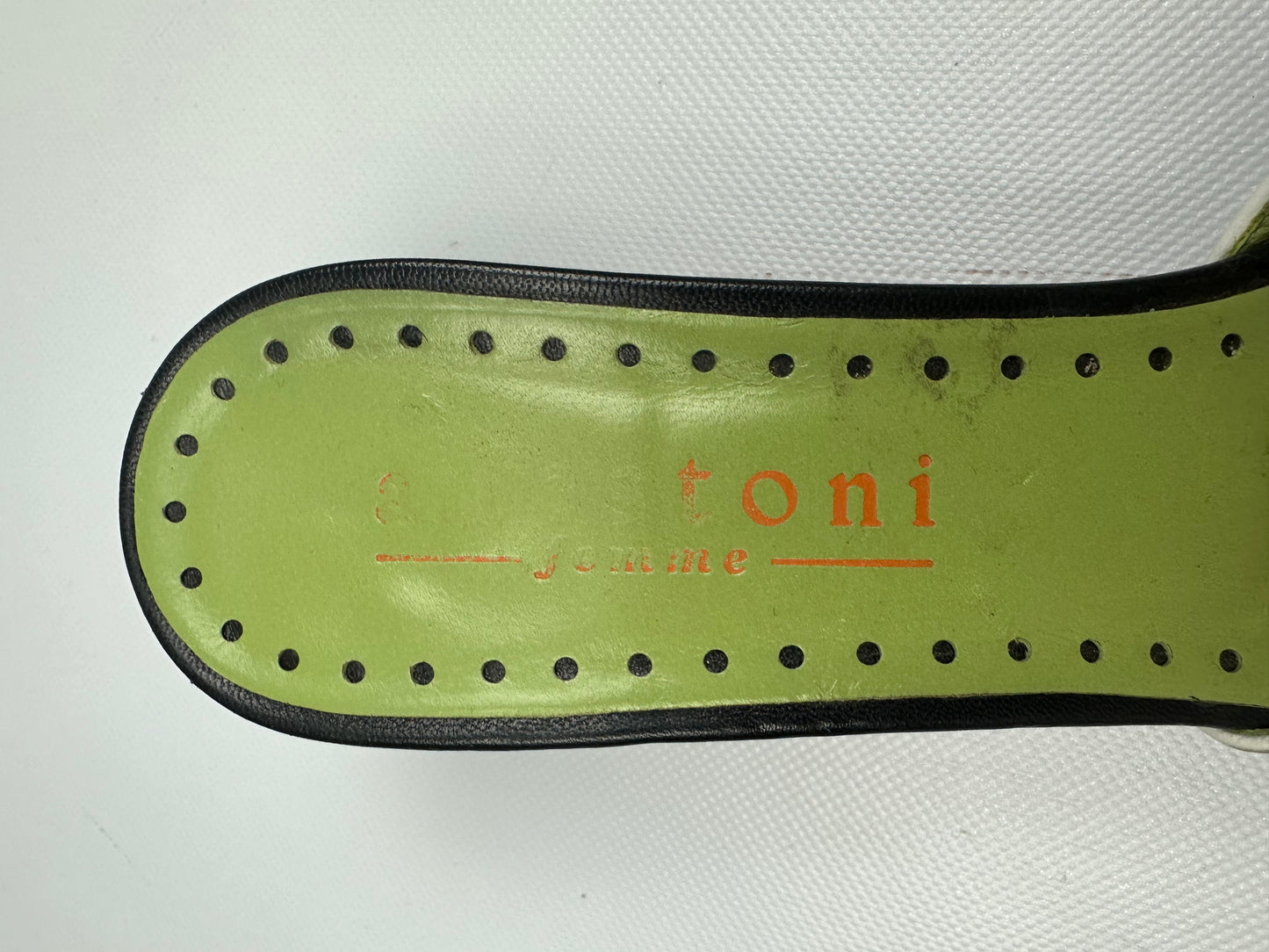 Vintage A.Testoni Pumps schwarz/grün/rot Gr. 39,5