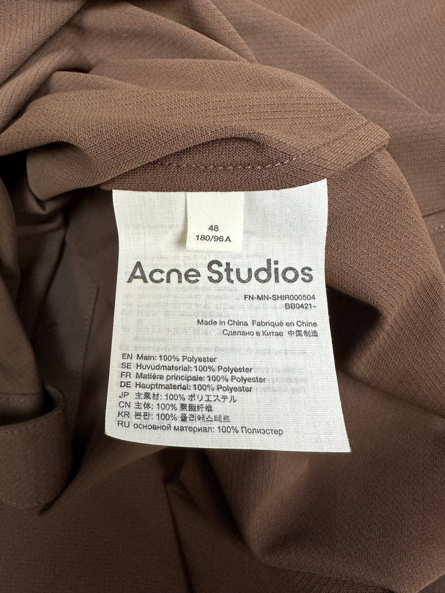 Acne Studios Hemd braun Gr. 48