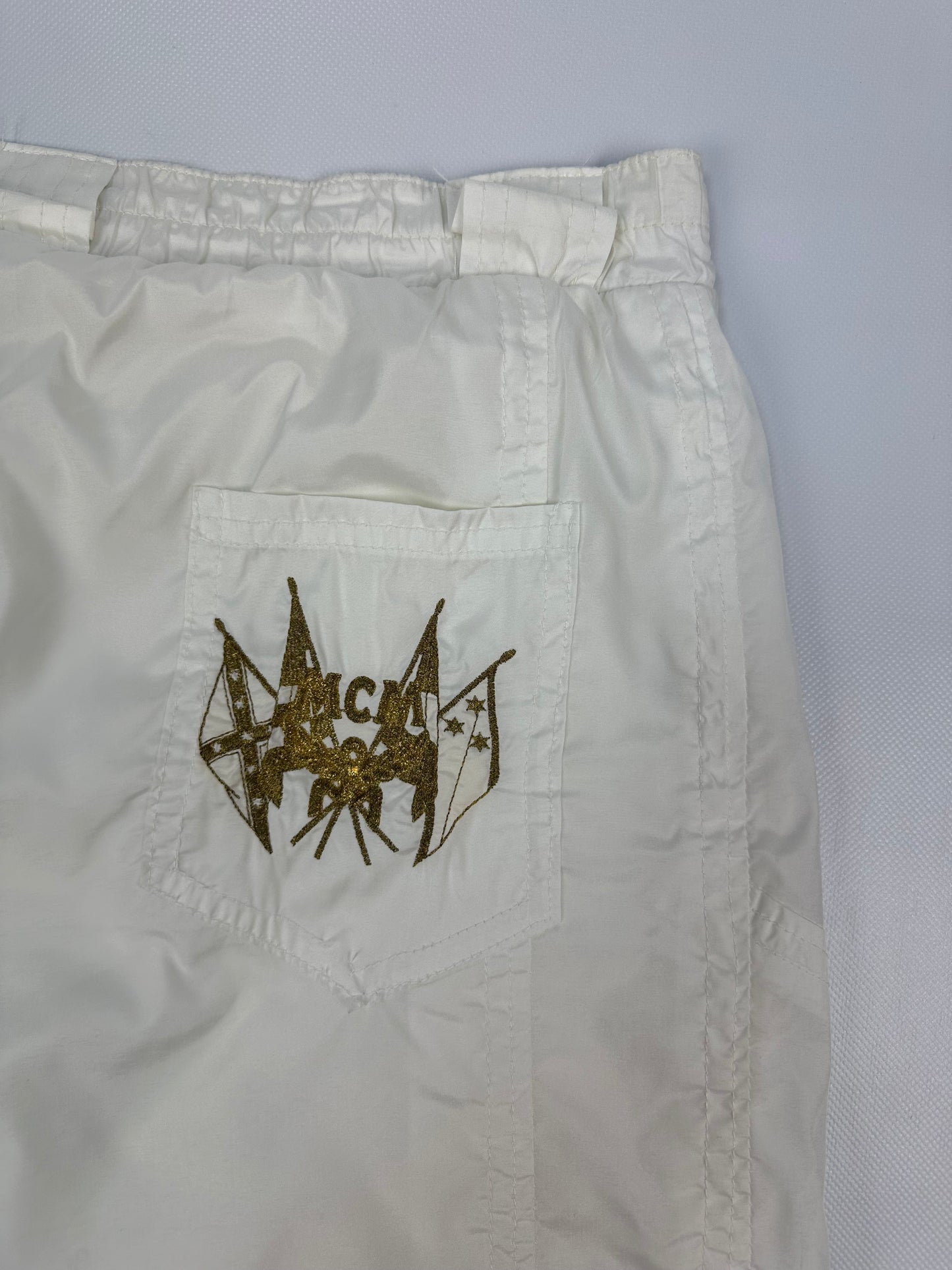 Vintage MCM Trackpants weiß/gold Gr. M