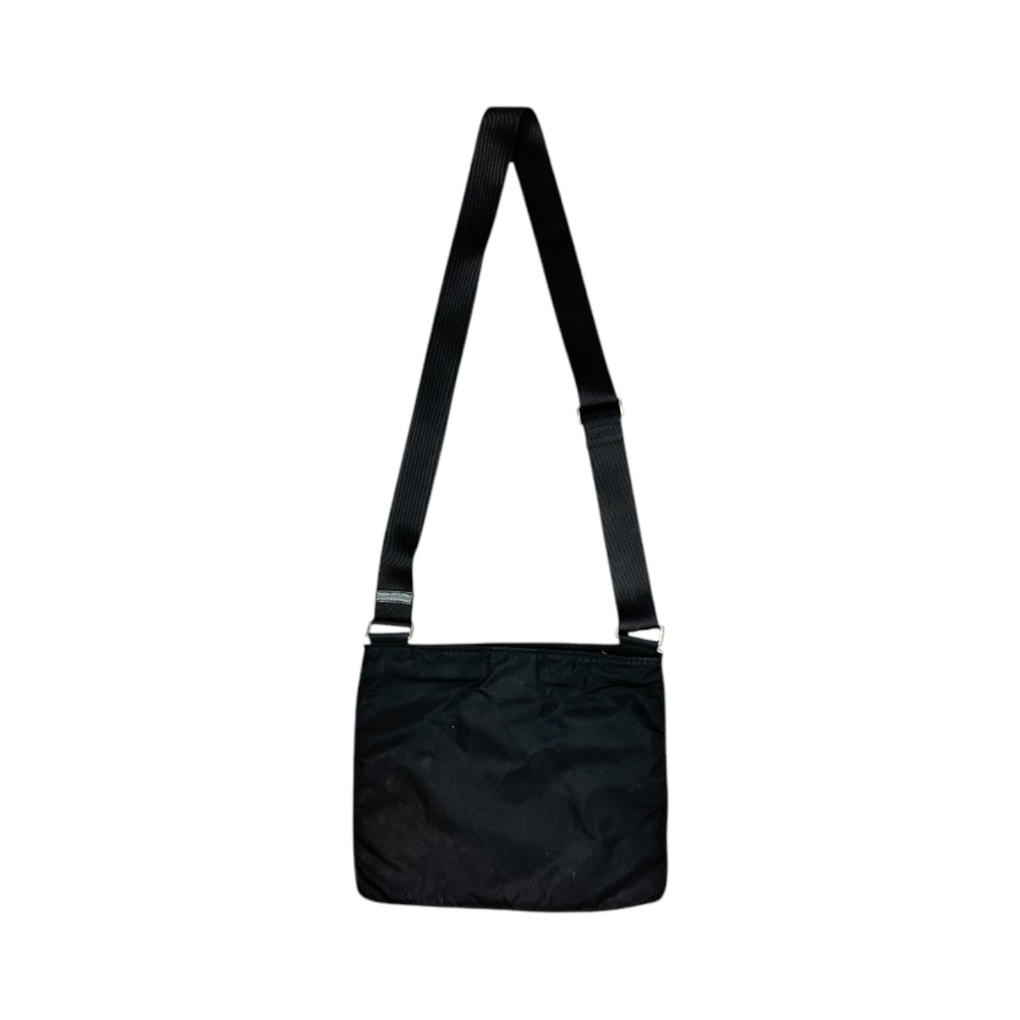 Vintage Prada Nylon Messenger Umhängetasche schwarz