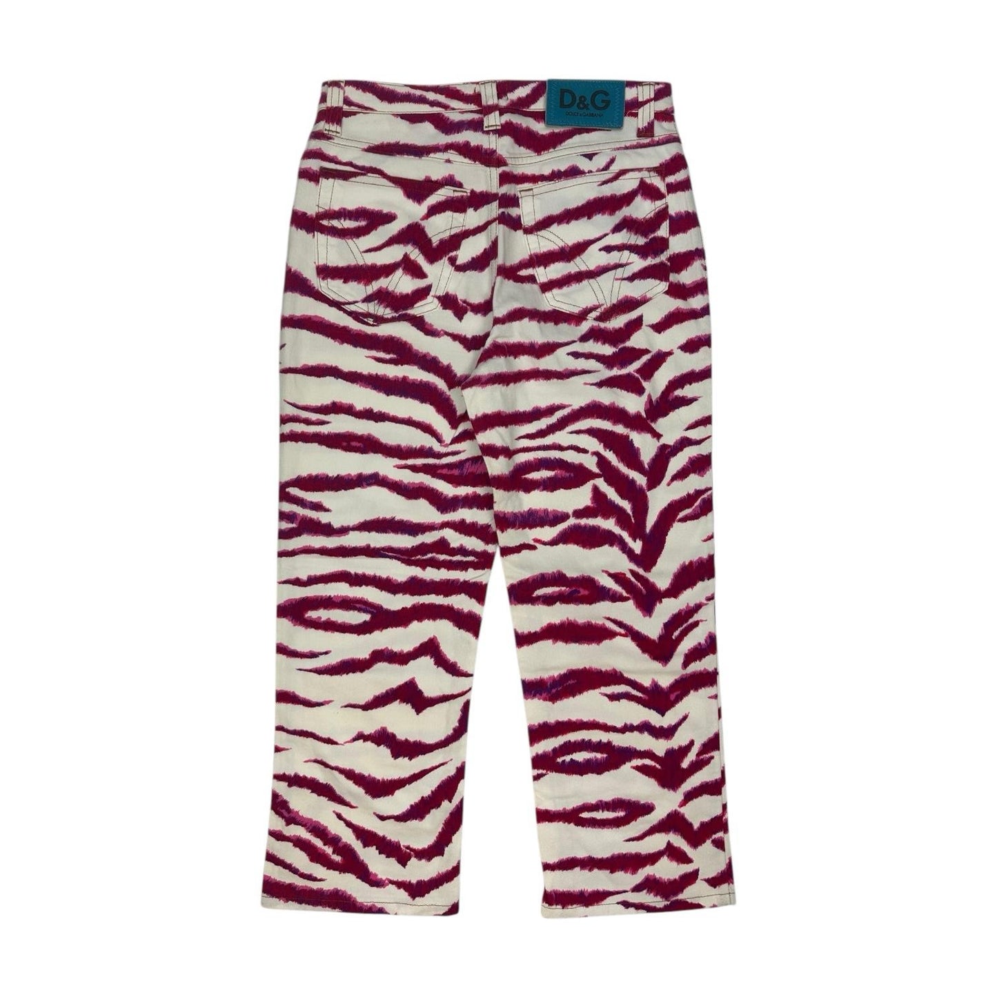Vintage Dolce & Gabbana Hose weiß/pink Gr. 29