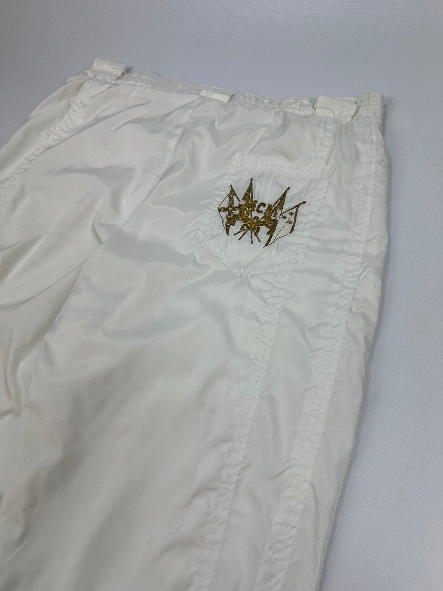 Vintage MCM Trackpants weiß/gold Gr. M