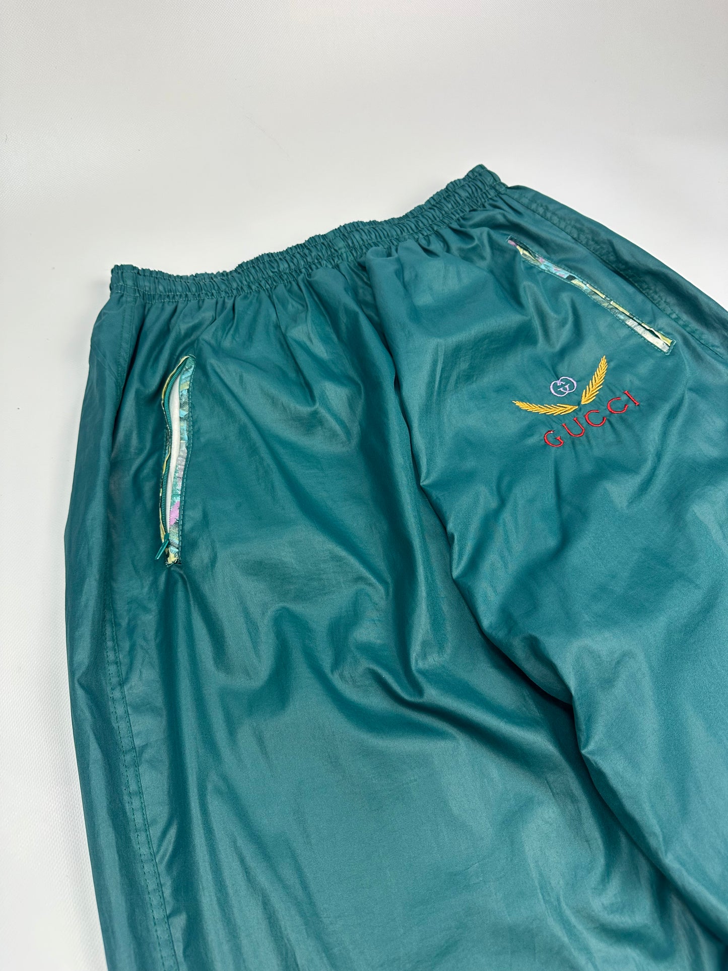 Vintage Gucci Trackpants weiß/grün Gr. XL