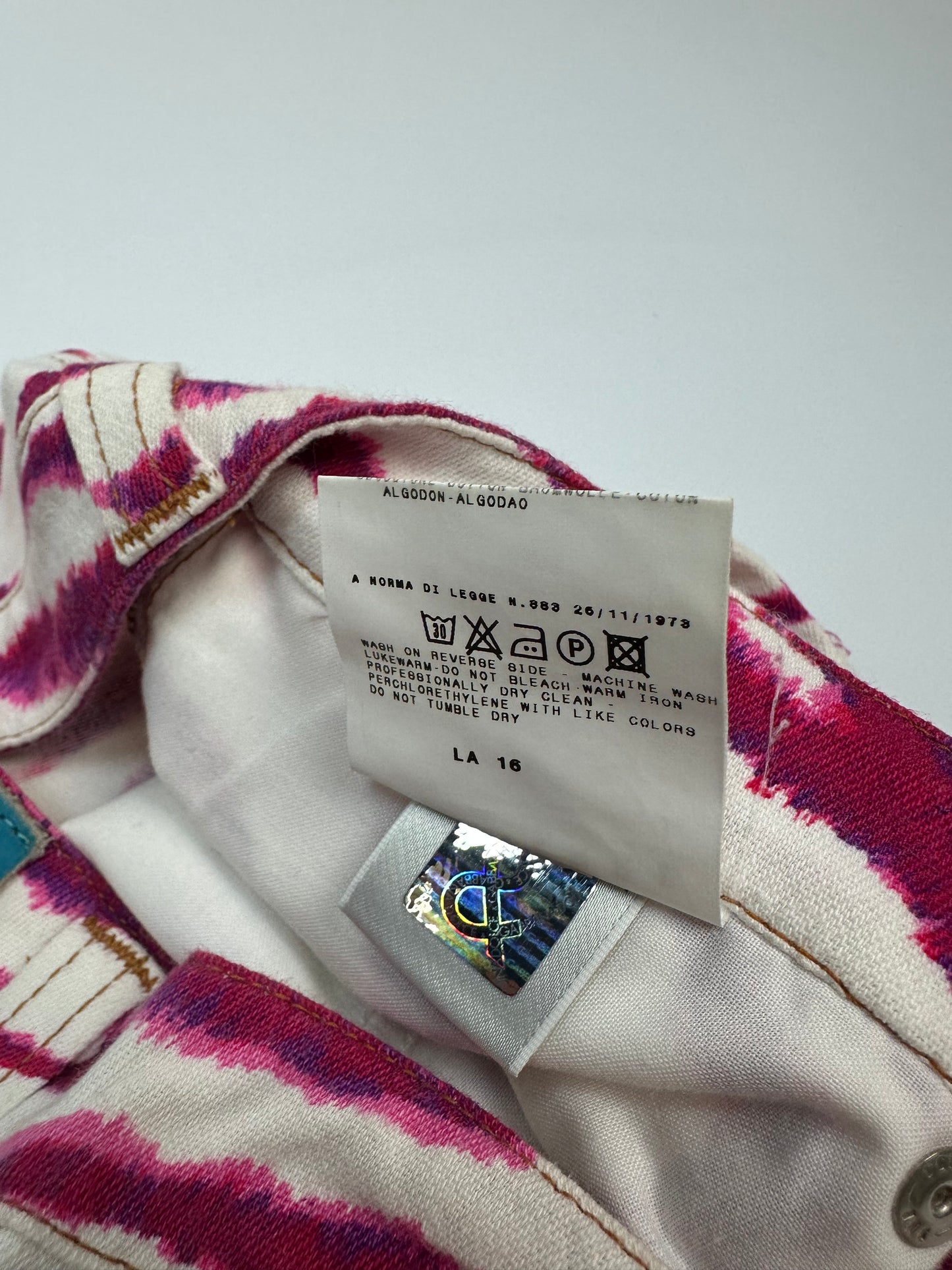 Vintage Dolce & Gabbana Hose weiß/pink Gr. 29