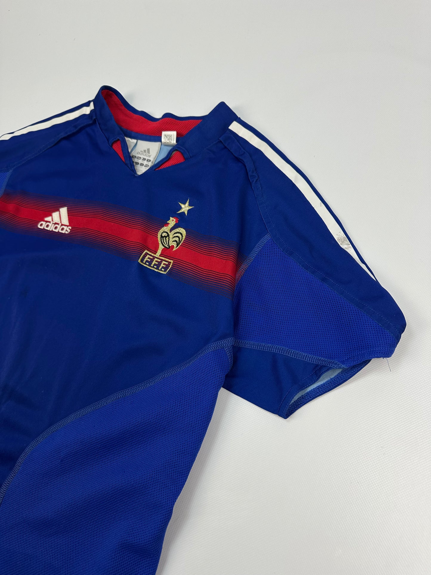 Vintage Adidas Frankreich Trikot blau/rot Gr. S