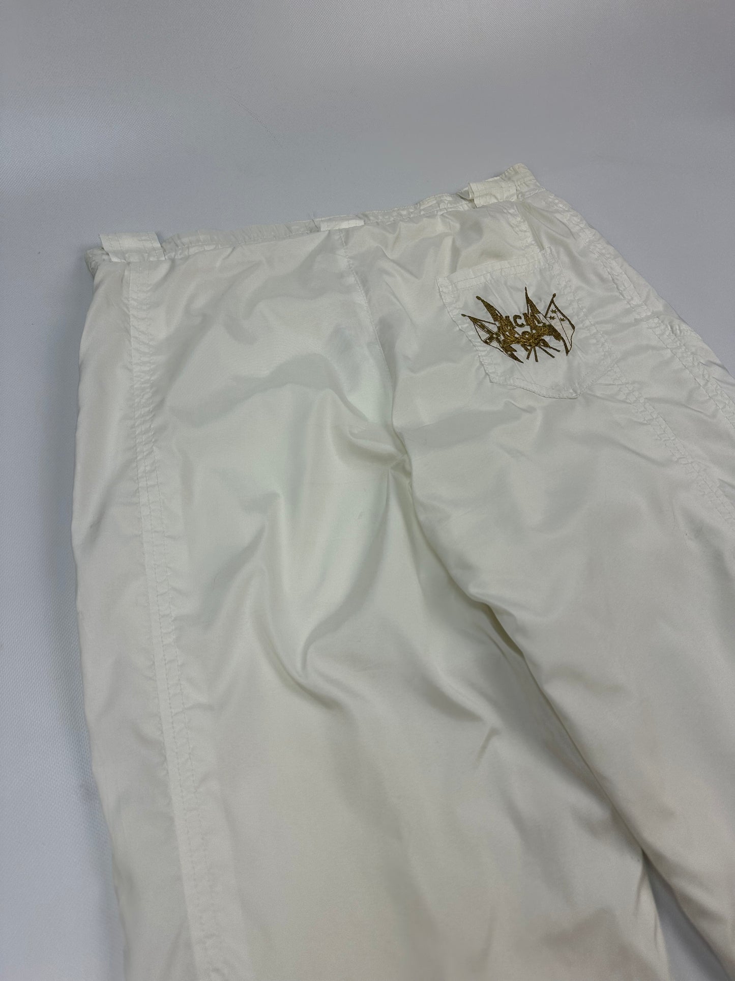 Vintage MCM Trackpants weiß/gold Gr. M