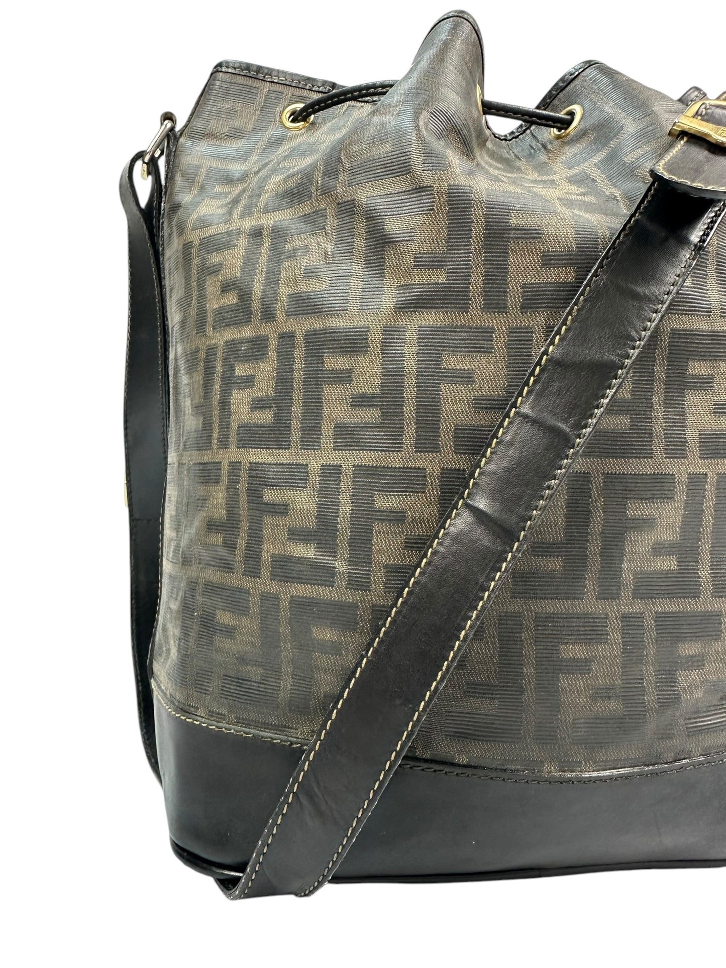 Vintage Fendi Umhängetasche braun/gold