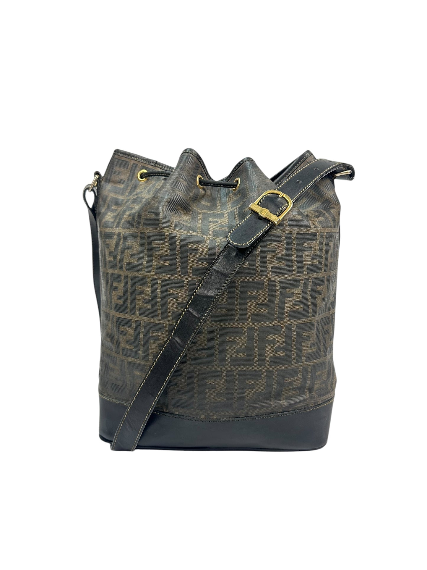 Vintage Fendi Umhängetasche braun/gold