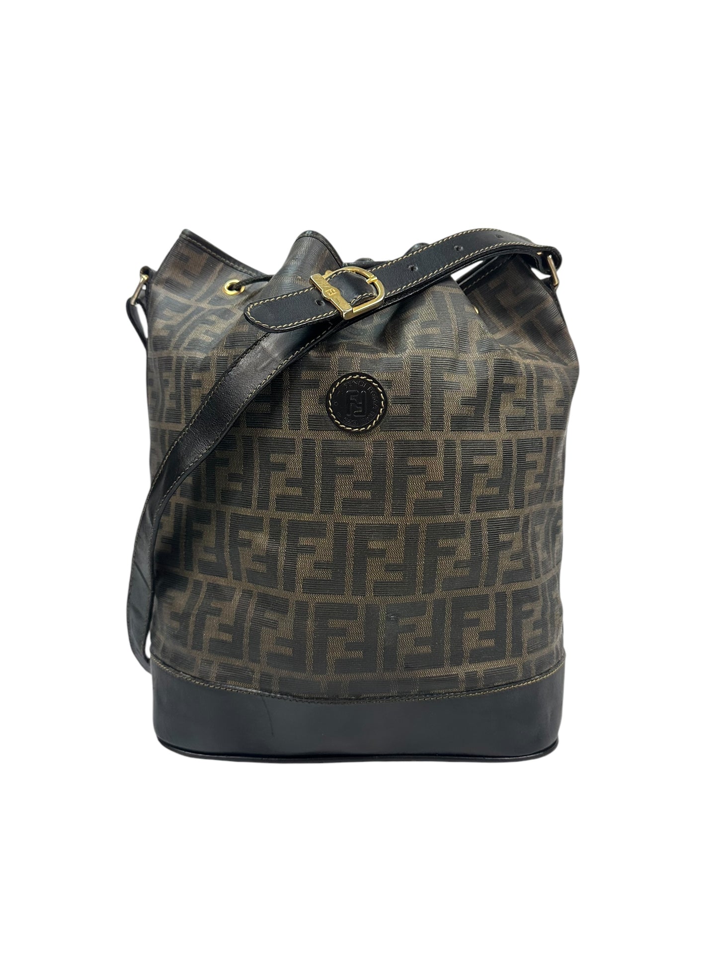 Vintage Fendi Umhängetasche braun/gold