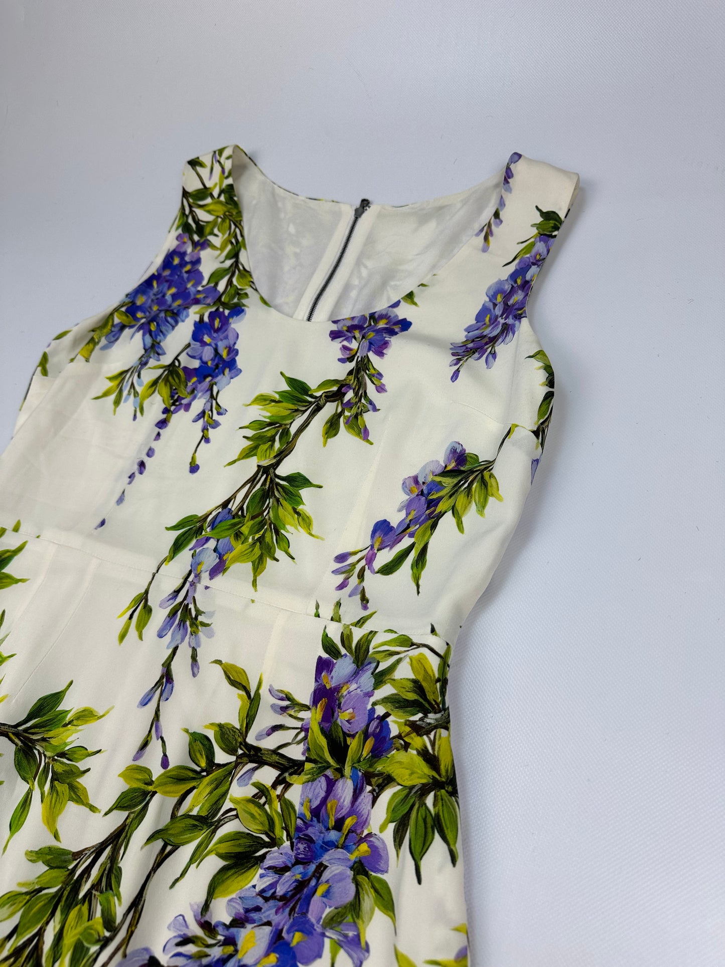 Dolce & Gabbana Kleid weiß/lila/grün Gr. 44