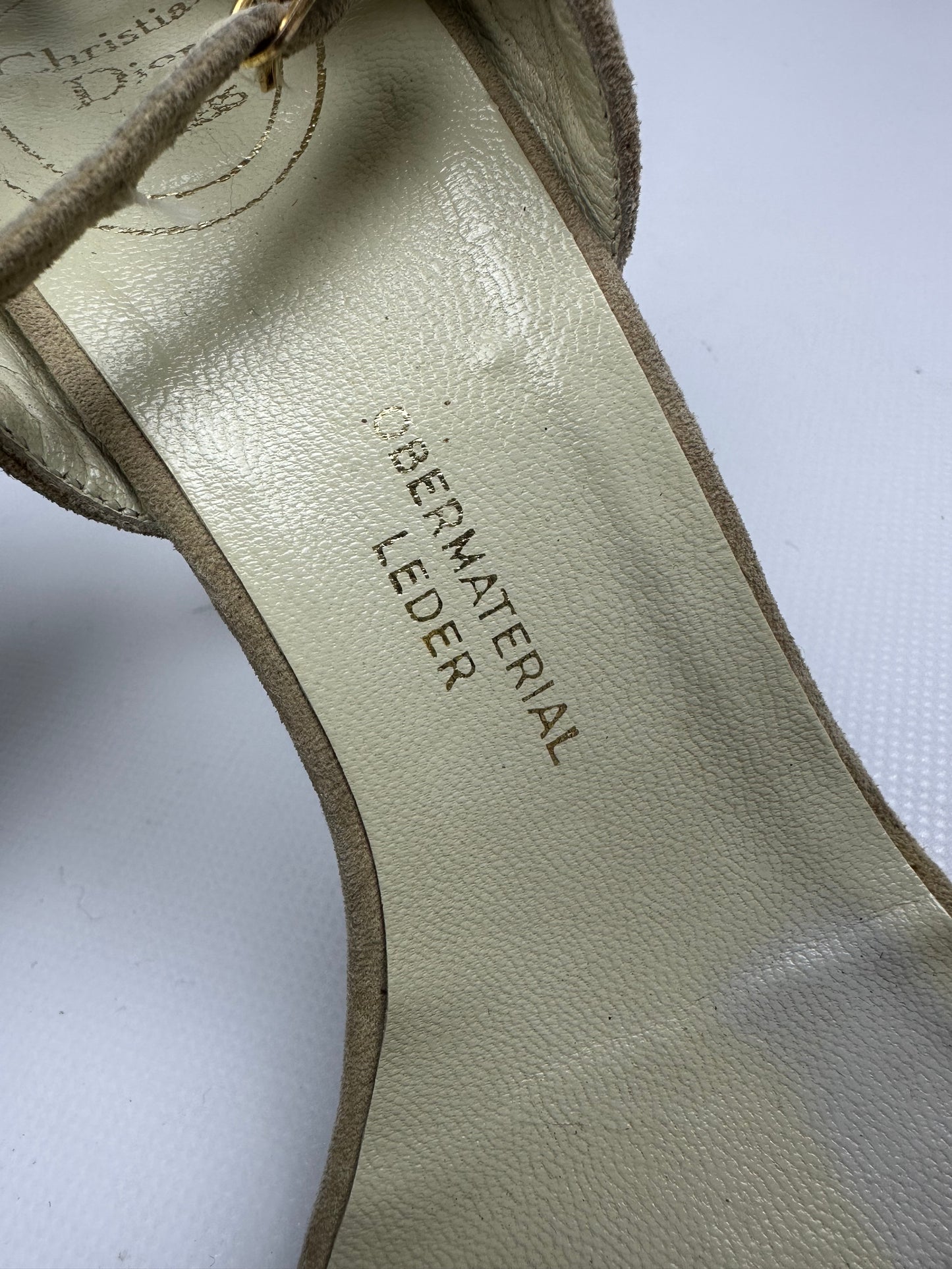Vintage Christian Dior Heels beige/schwarz Gr. 38