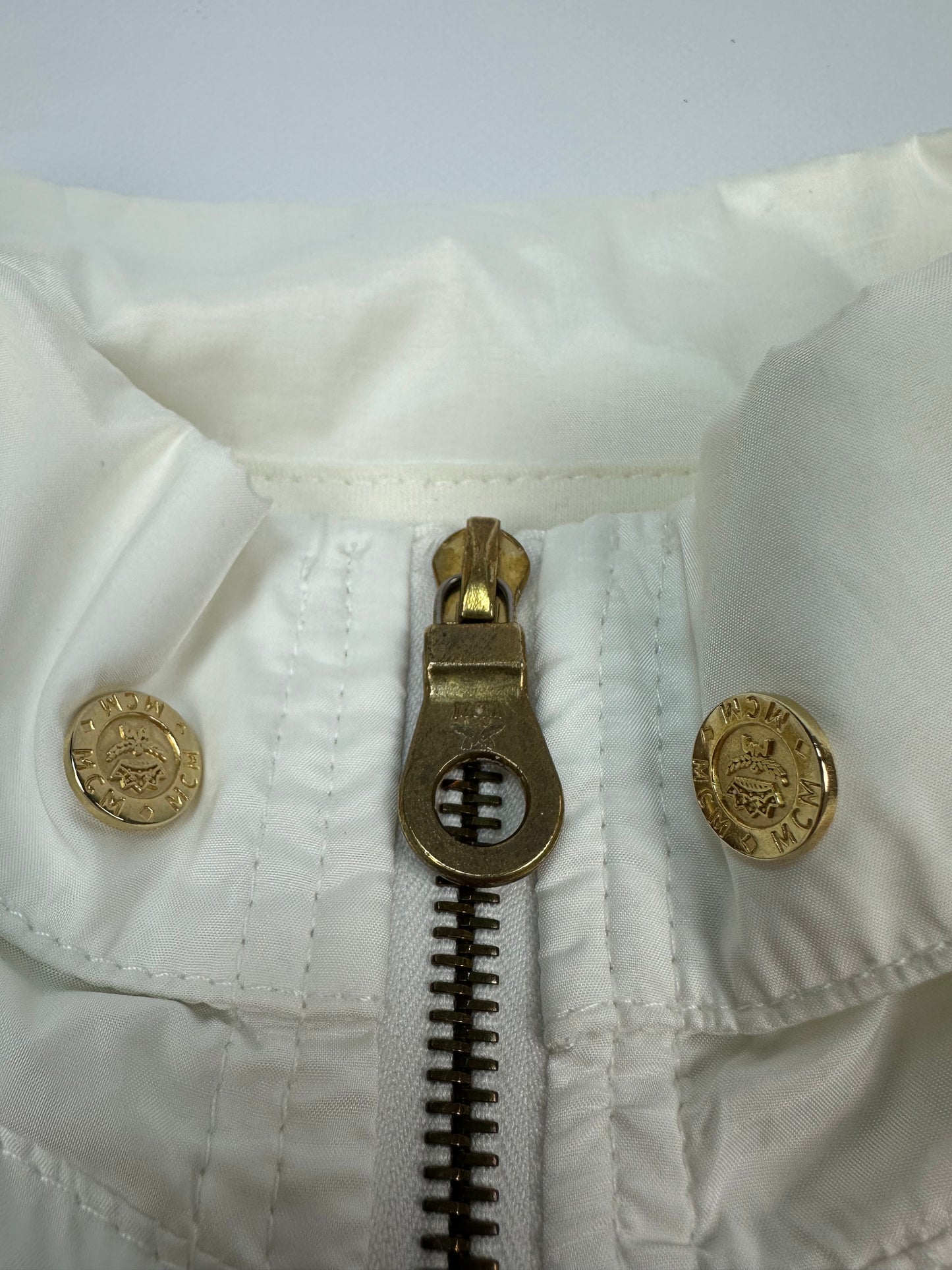 Vintage MCM Trackjacket weiß/gold Gr. XL