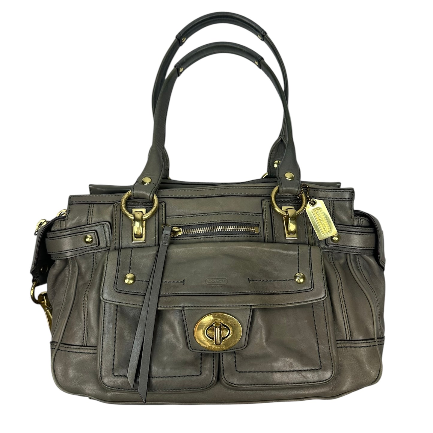 Vintage Coach Handtasche grau