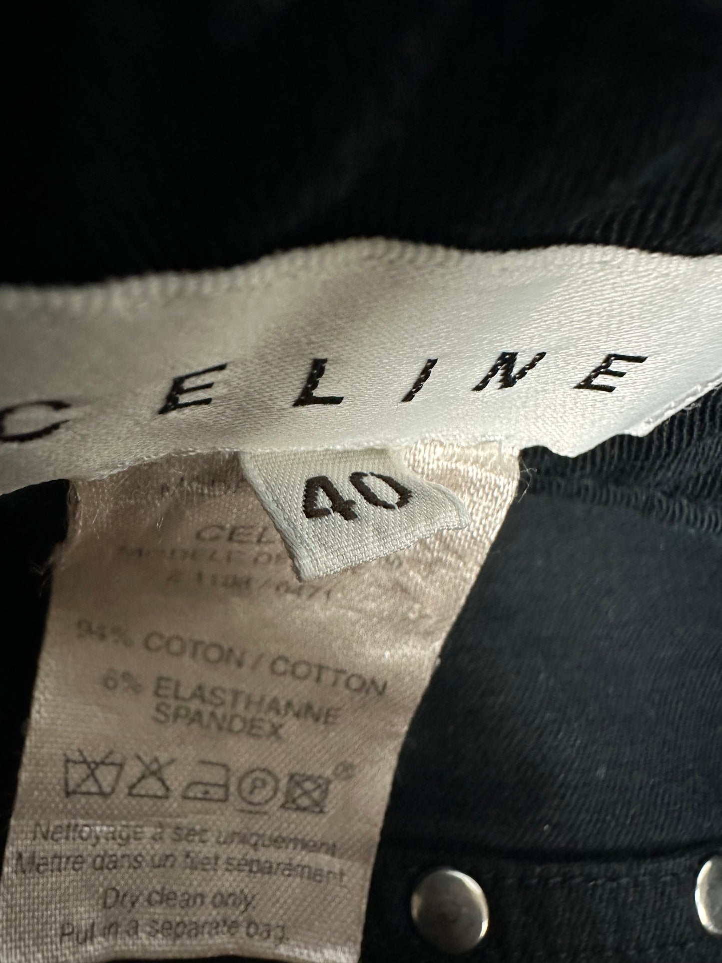 Vintage Celine Jeanshose schwarz Gr. 40