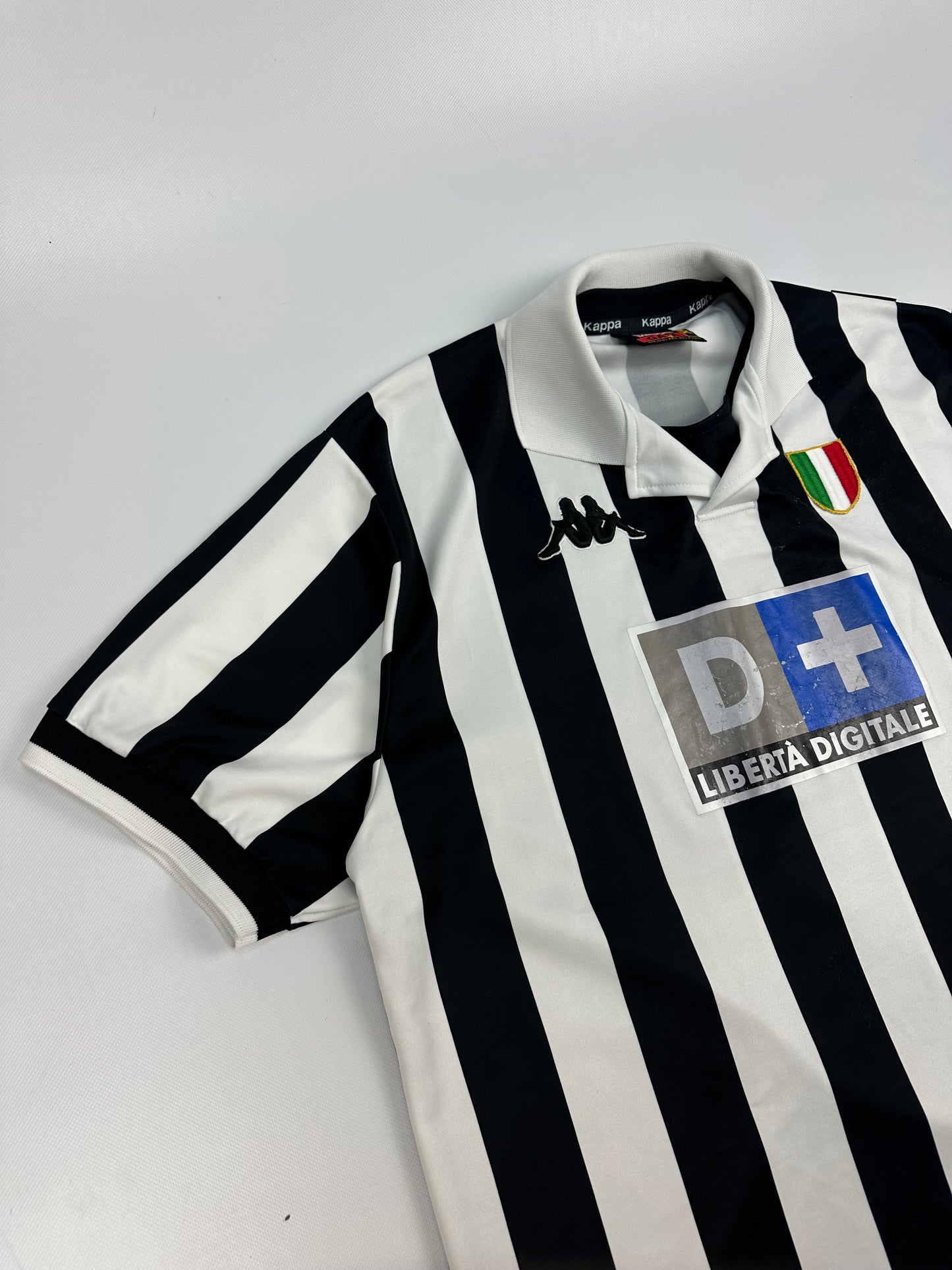 Vintage Kappa Juventus Turin Jersey schwarz/weiß Gr. XL