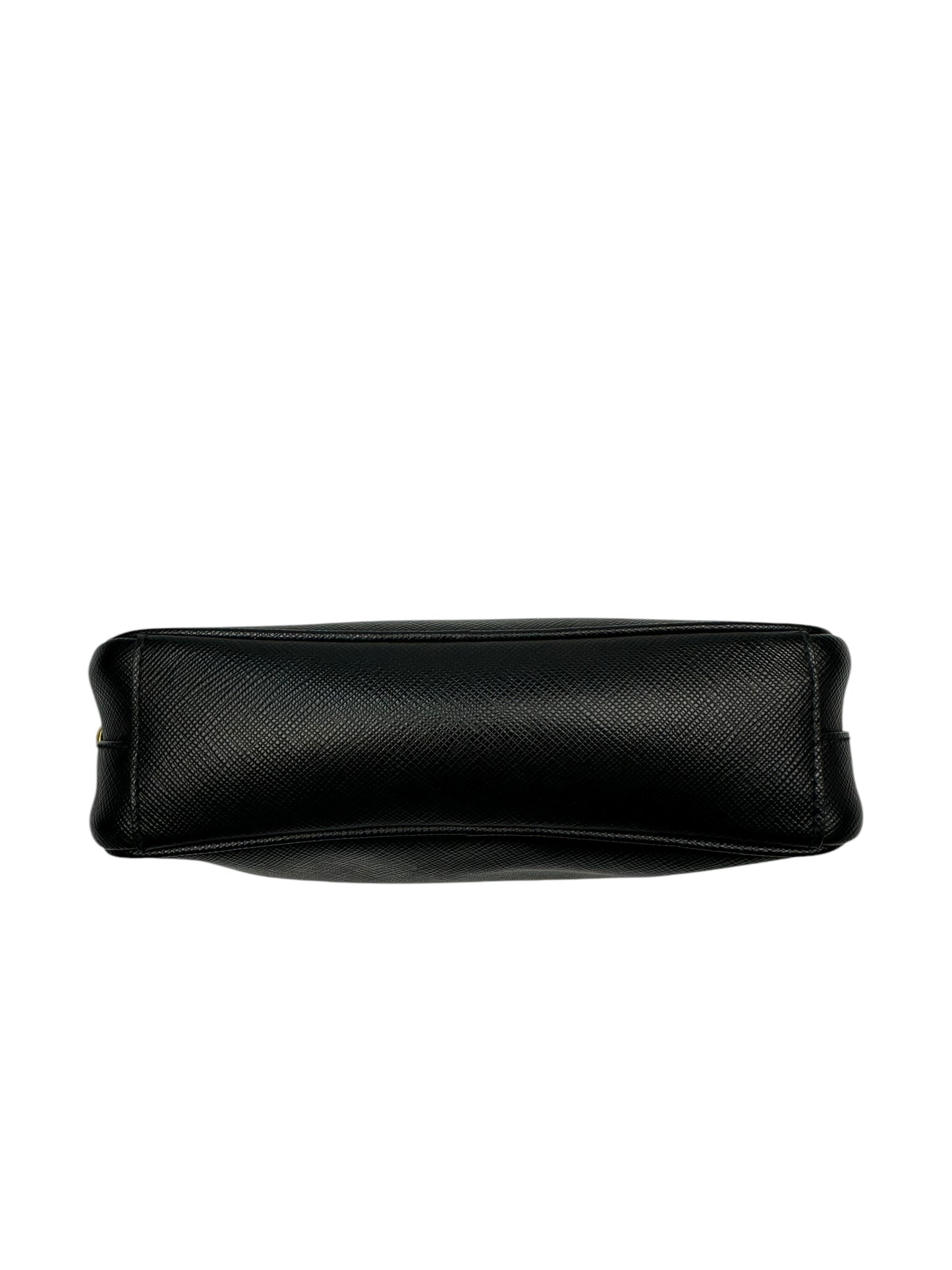 Prada Umhängetasche schwarz/gold