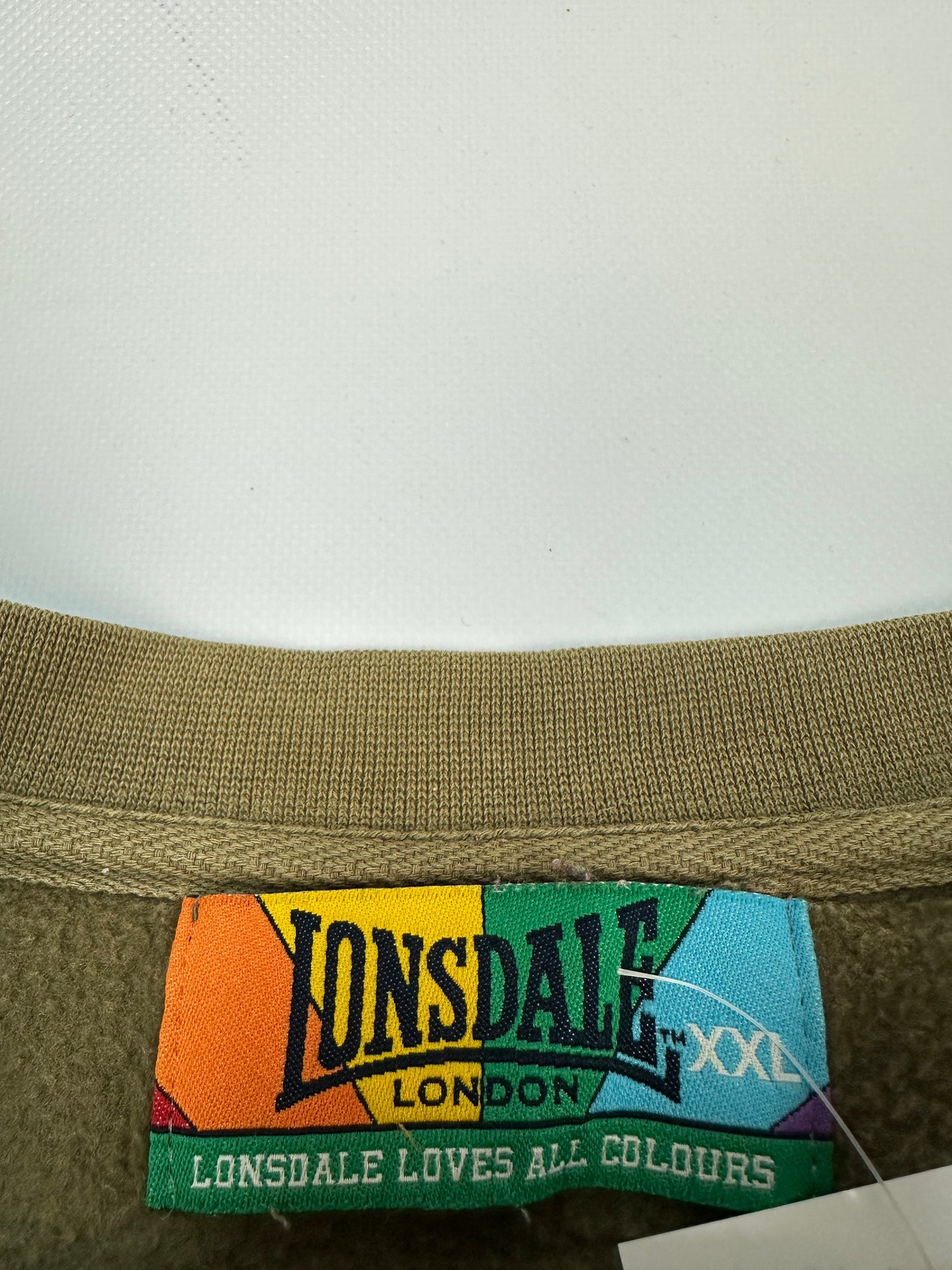 Vintage Lonsdale Pullover olivegrün XXL