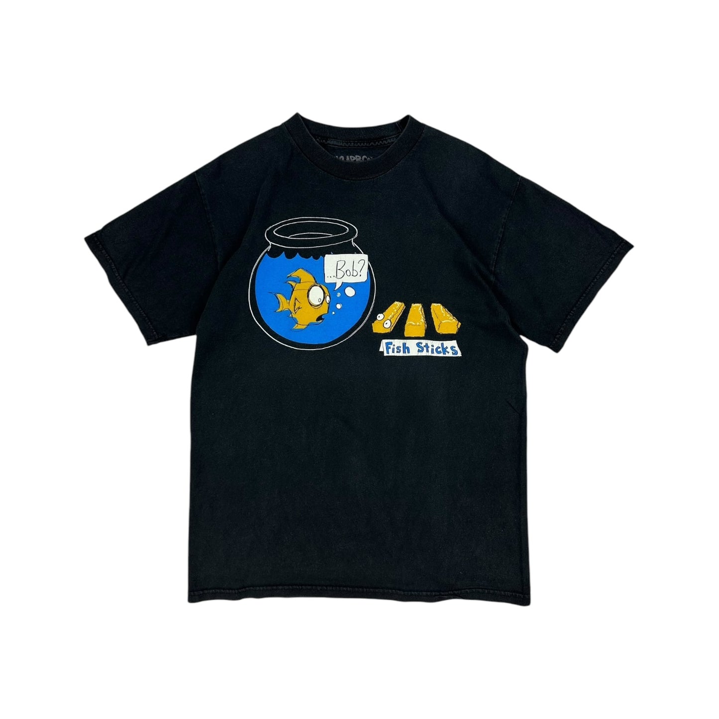 Vintage "Fish Sticks" T-Shirt schwarz Gr. M