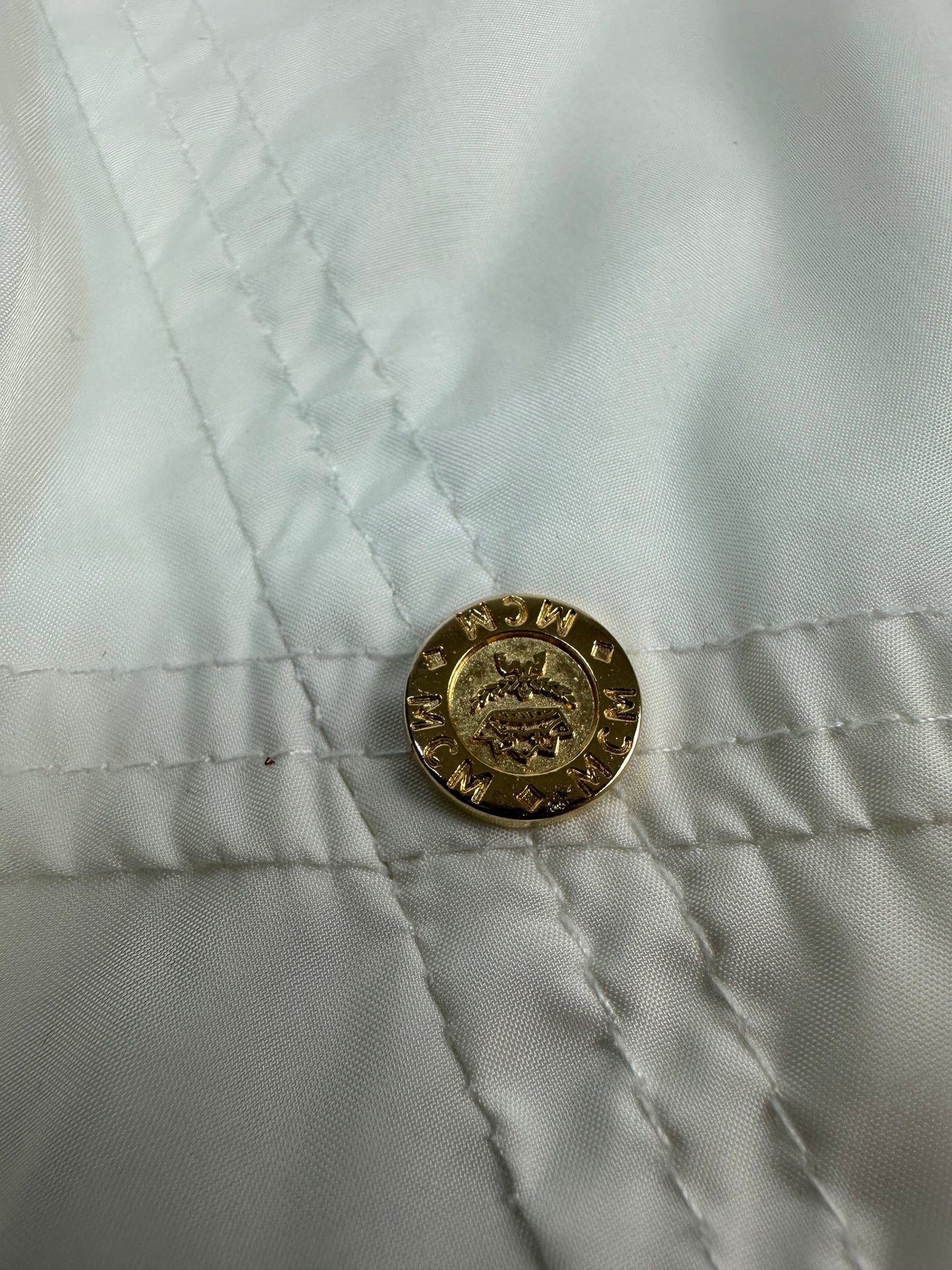 Vintage MCM Trackjacket weiß/gold Gr. XL