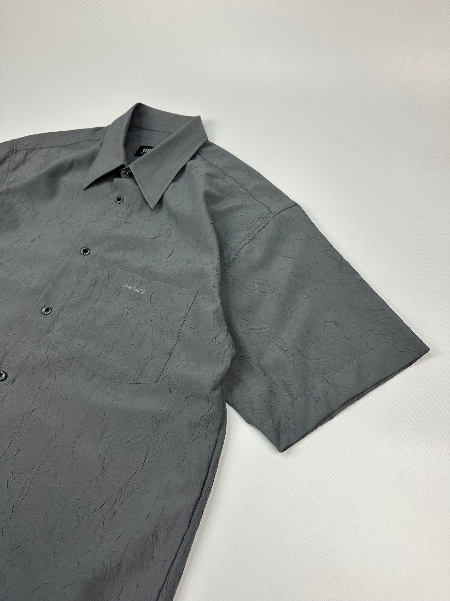 Vintage Versace Hemd grau Gr. L