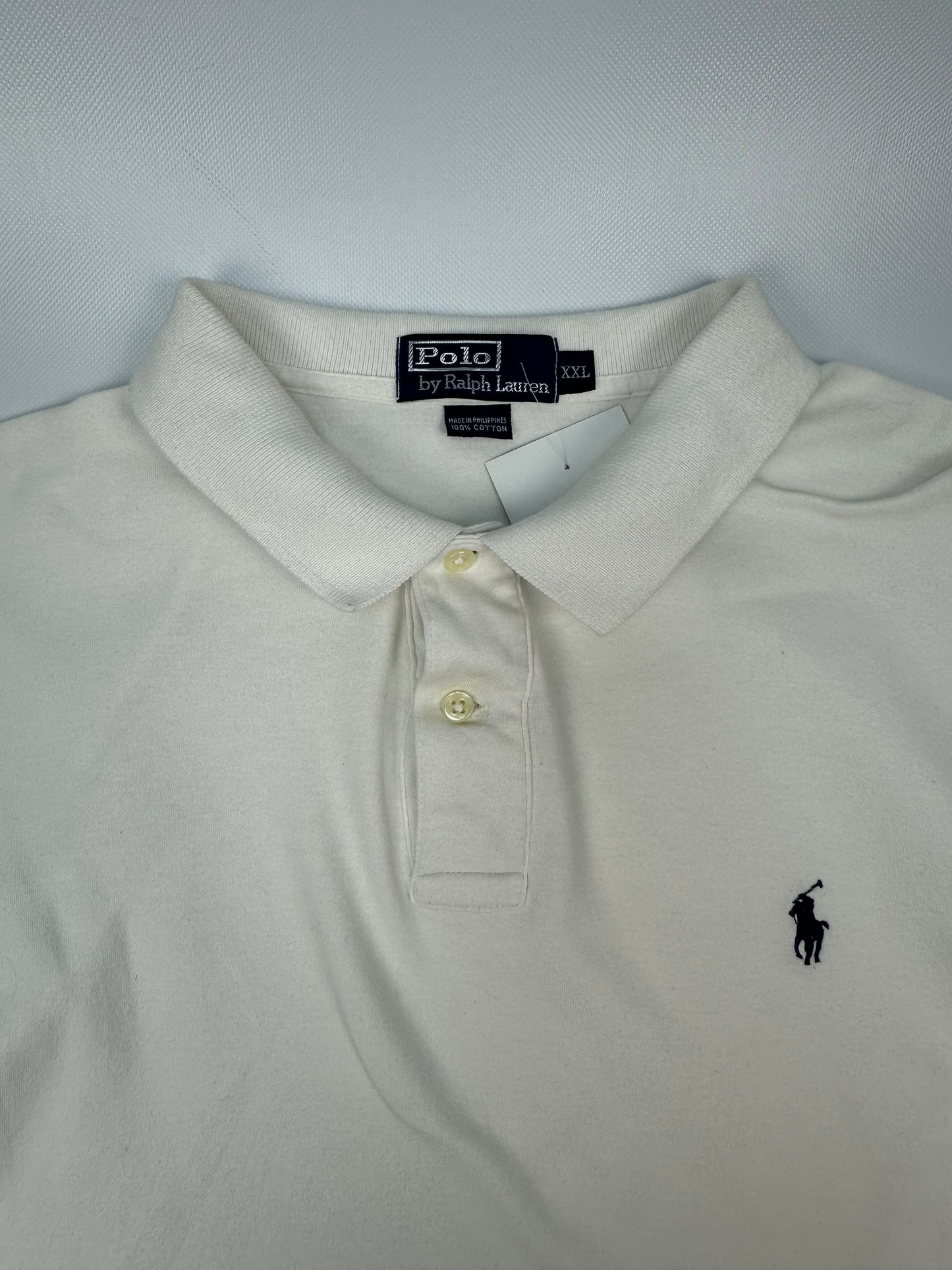 Vintage Polo Ralph Lauren Polohemd weiß XXL