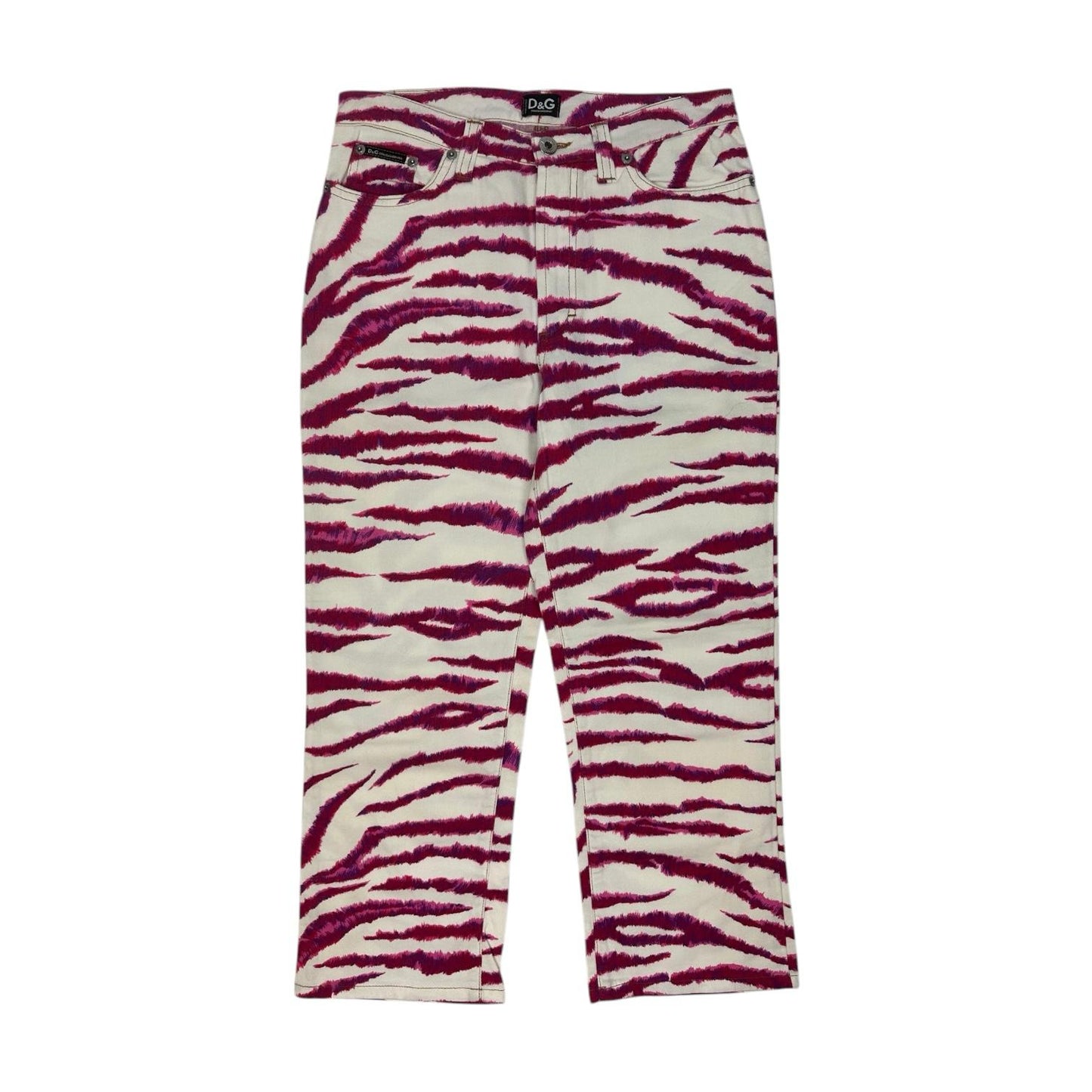 Vintage Dolce & Gabbana Hose weiß/pink Gr. 29