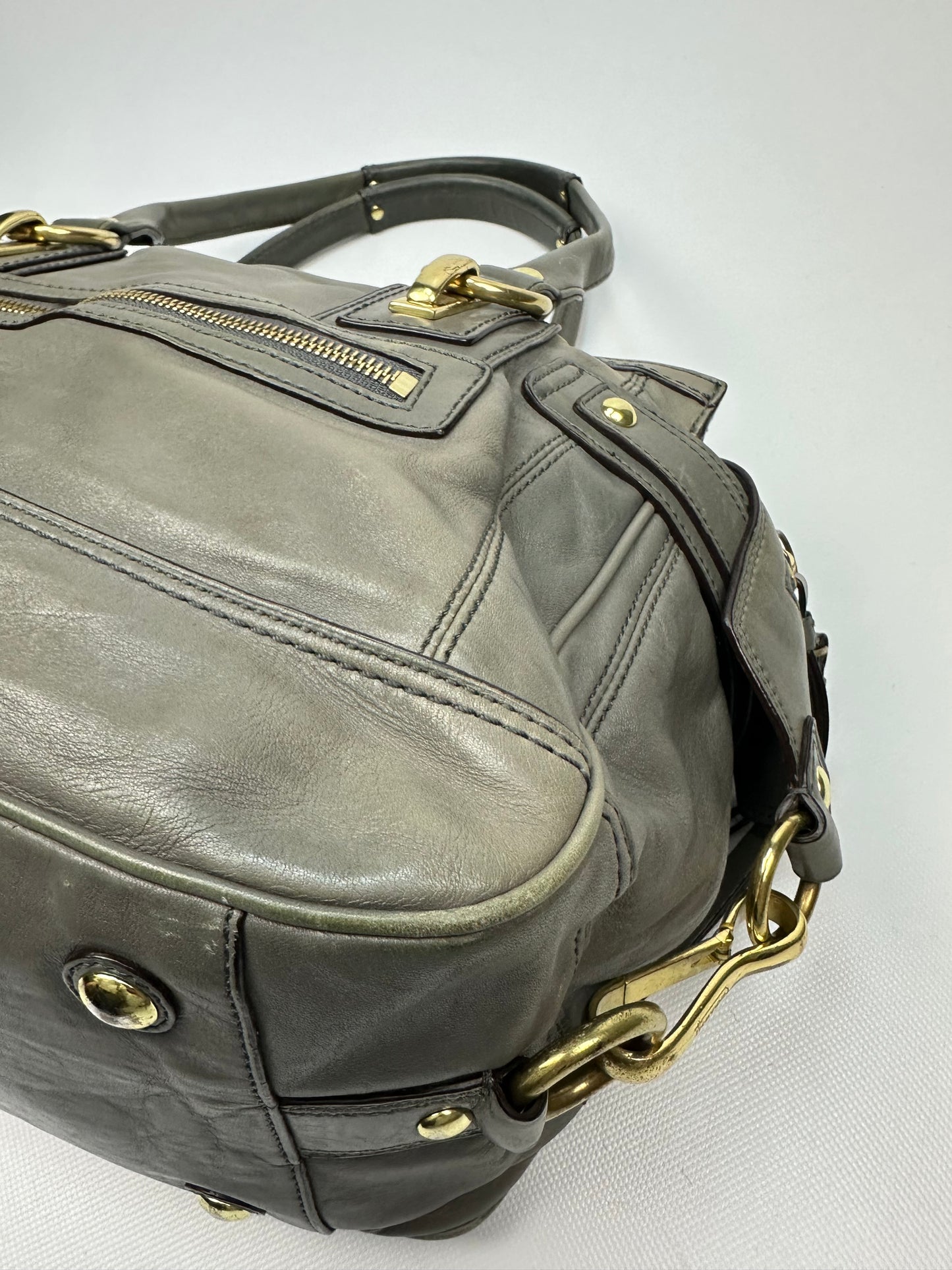 Vintage Coach Handtasche grau