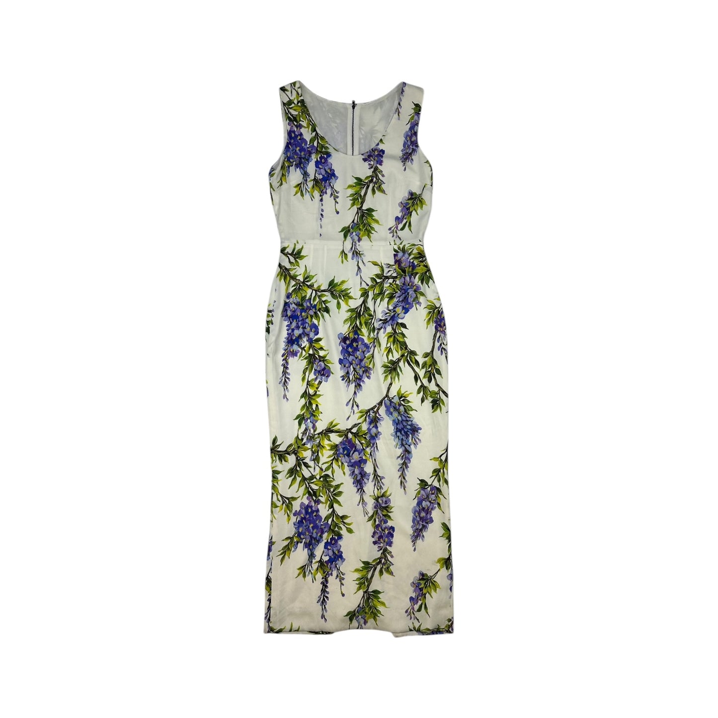 Dolce & Gabbana Kleid weiß/lila/grün Gr. 44