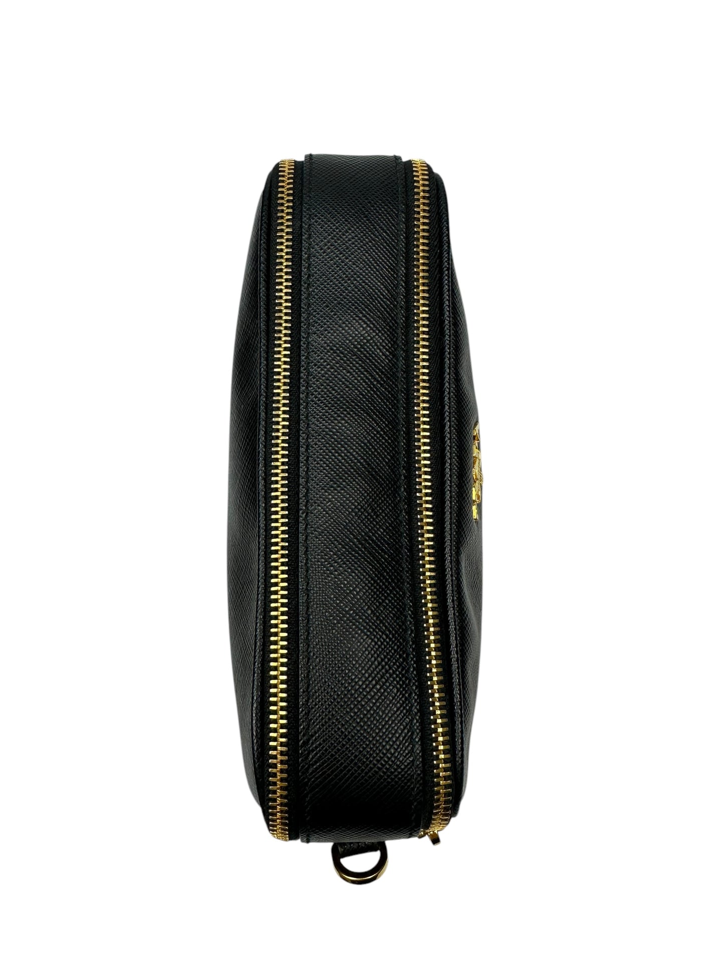 Prada Umhängetasche schwarz/gold