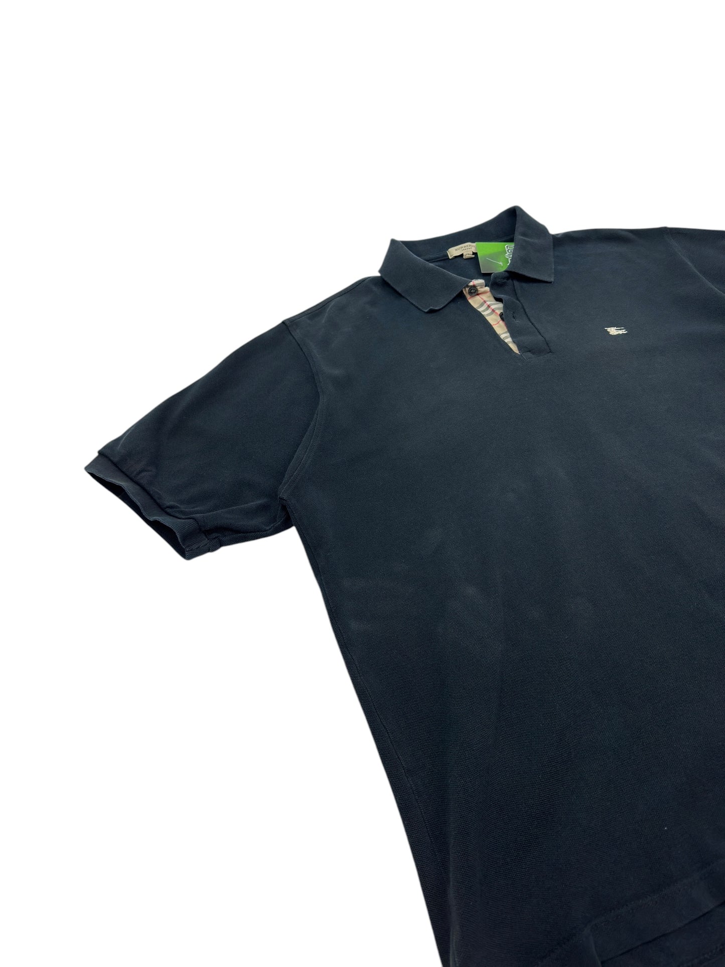 Vintage Burberry Polohemd schwarz Gr. XL