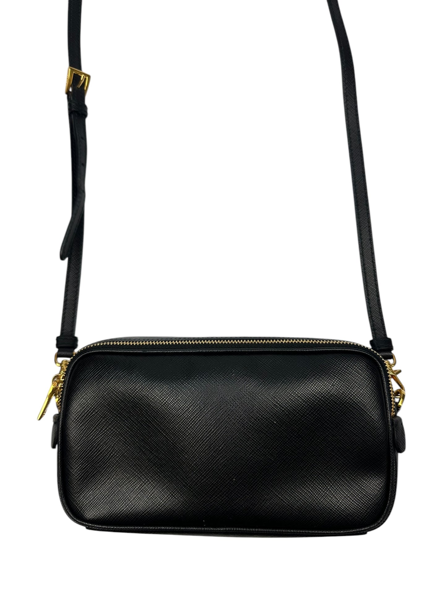 Prada Umhängetasche schwarz/gold