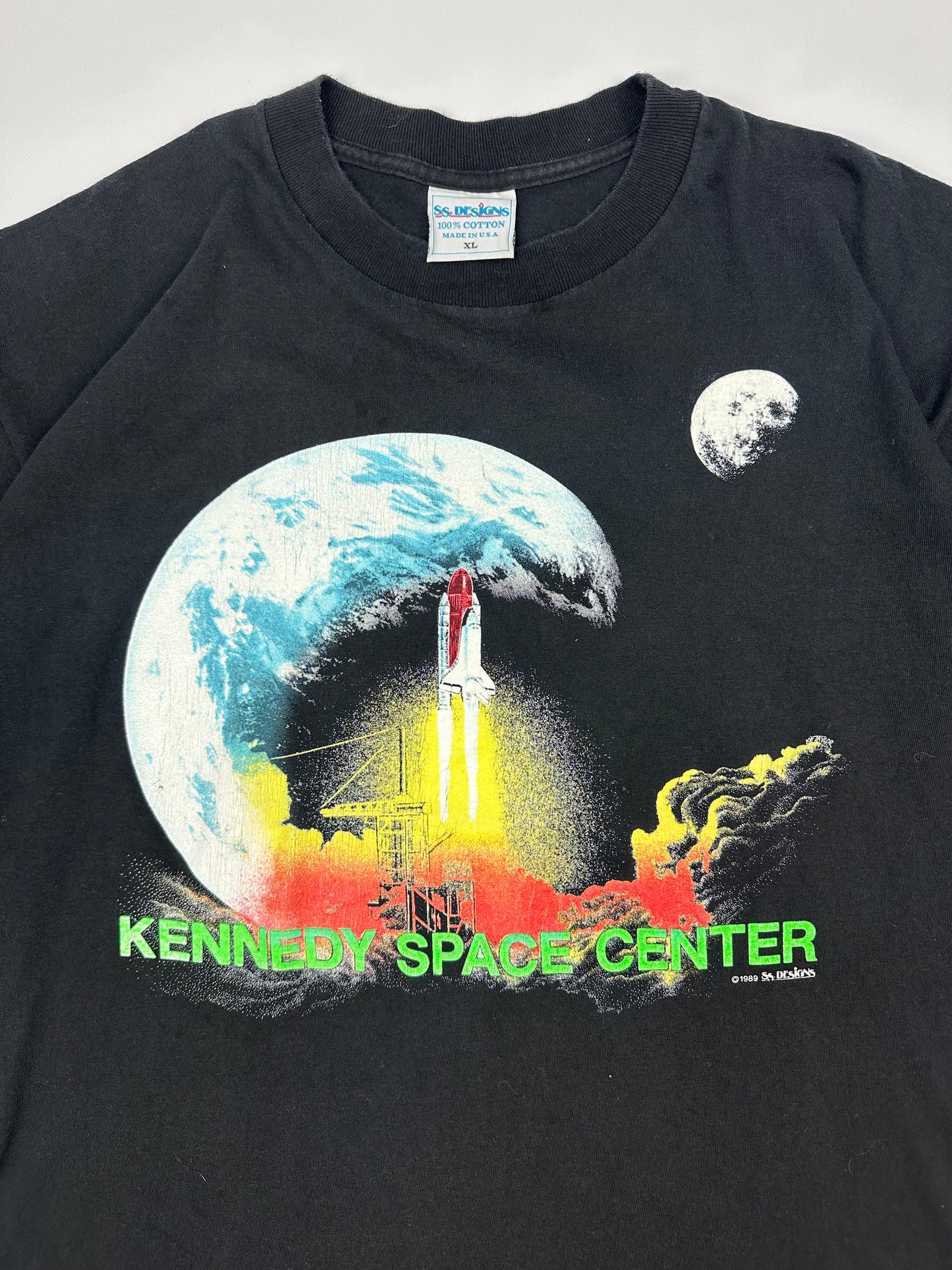 Vintage „Kennedy Space Center“ T-Shirt schwarz Gr. XL