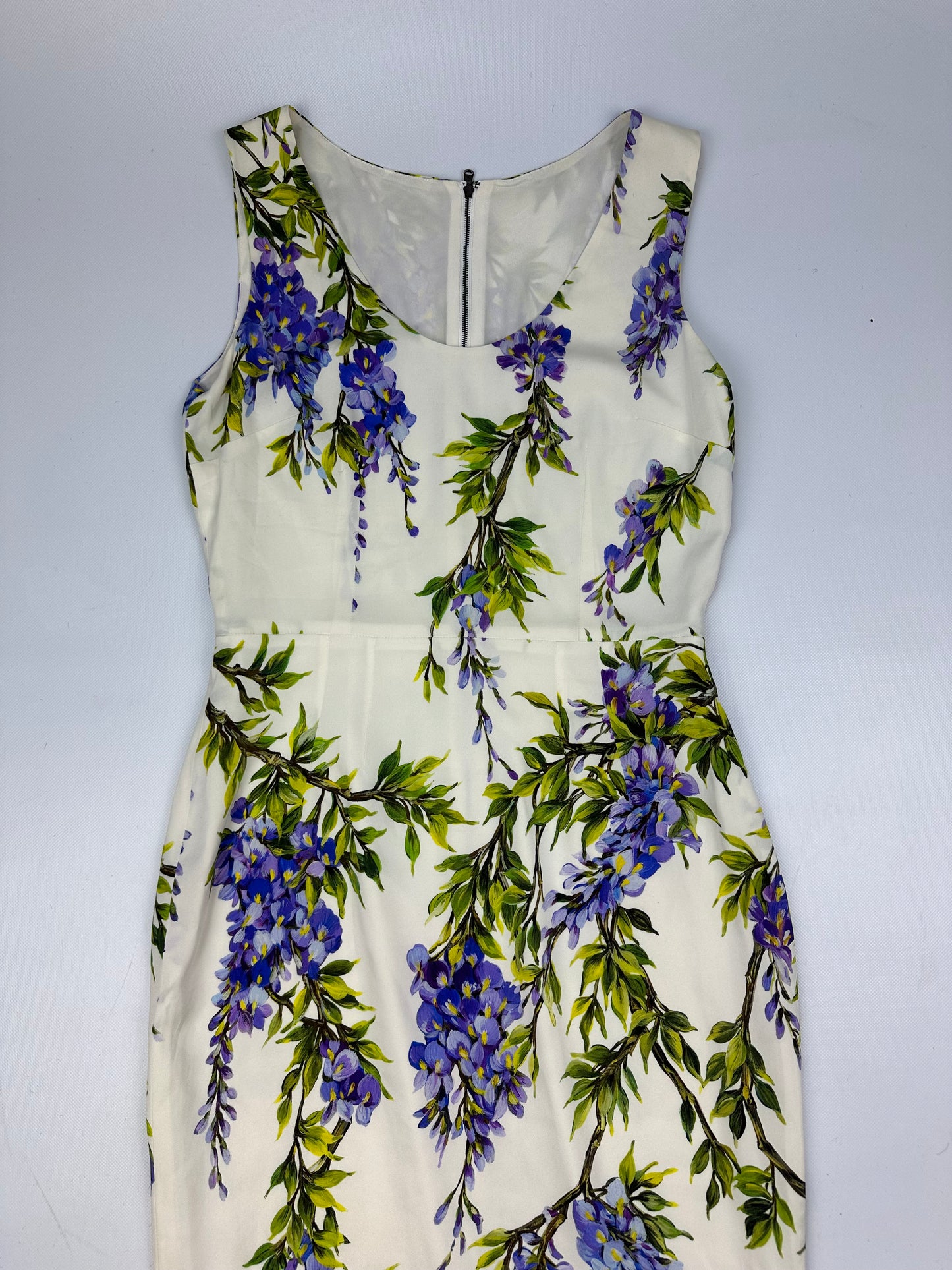 Dolce & Gabbana Kleid weiß/lila/grün Gr. 44