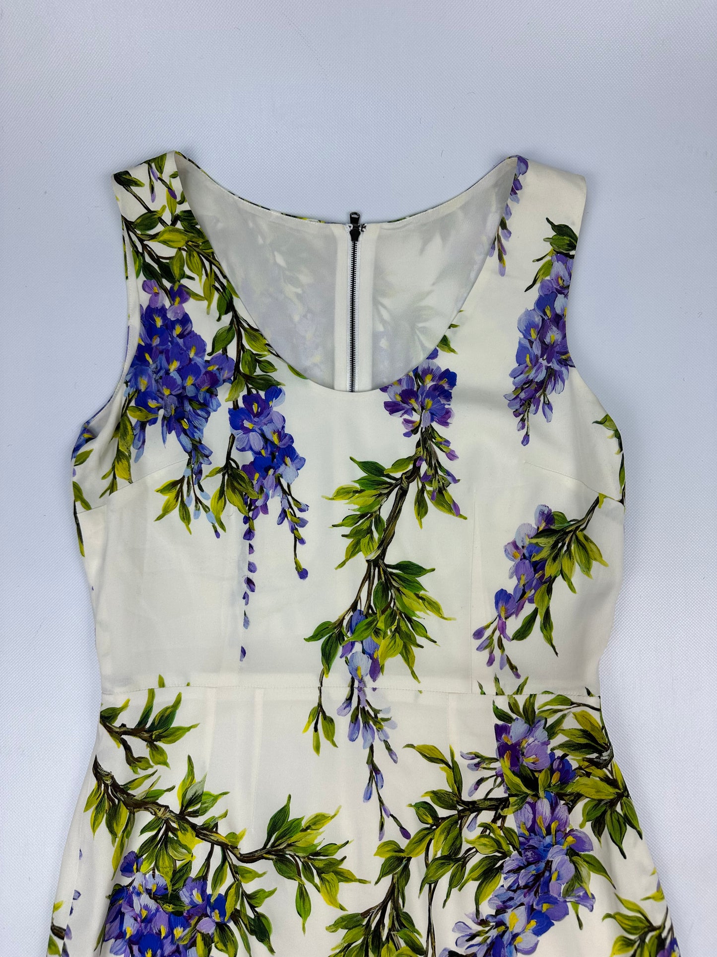 Dolce & Gabbana Kleid weiß/lila/grün Gr. 44