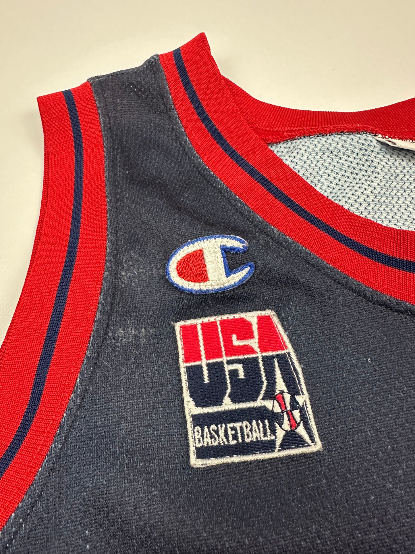 Vintage Champion O‘NEAL / USA Jersey navy/rot Gr. M