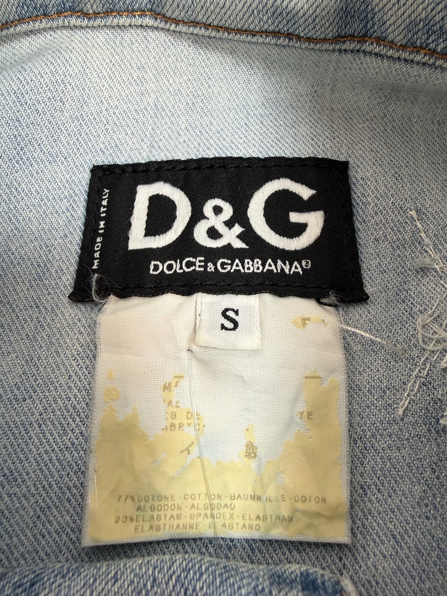 Vintage Dolce & Gabbana Jeansjacke hellblau Gr. S