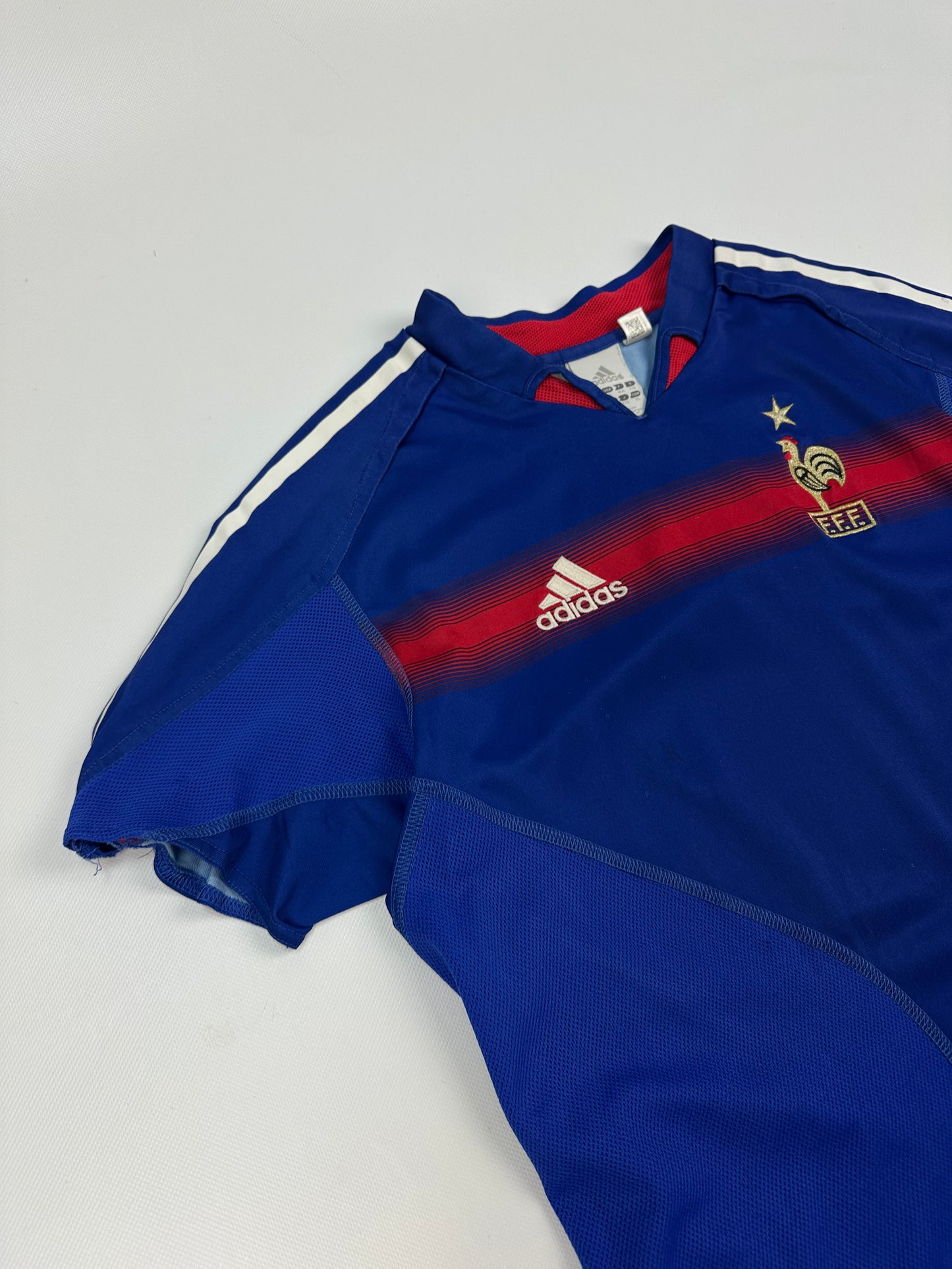 Vintage Adidas Frankreich Trikot blau/rot Gr. S