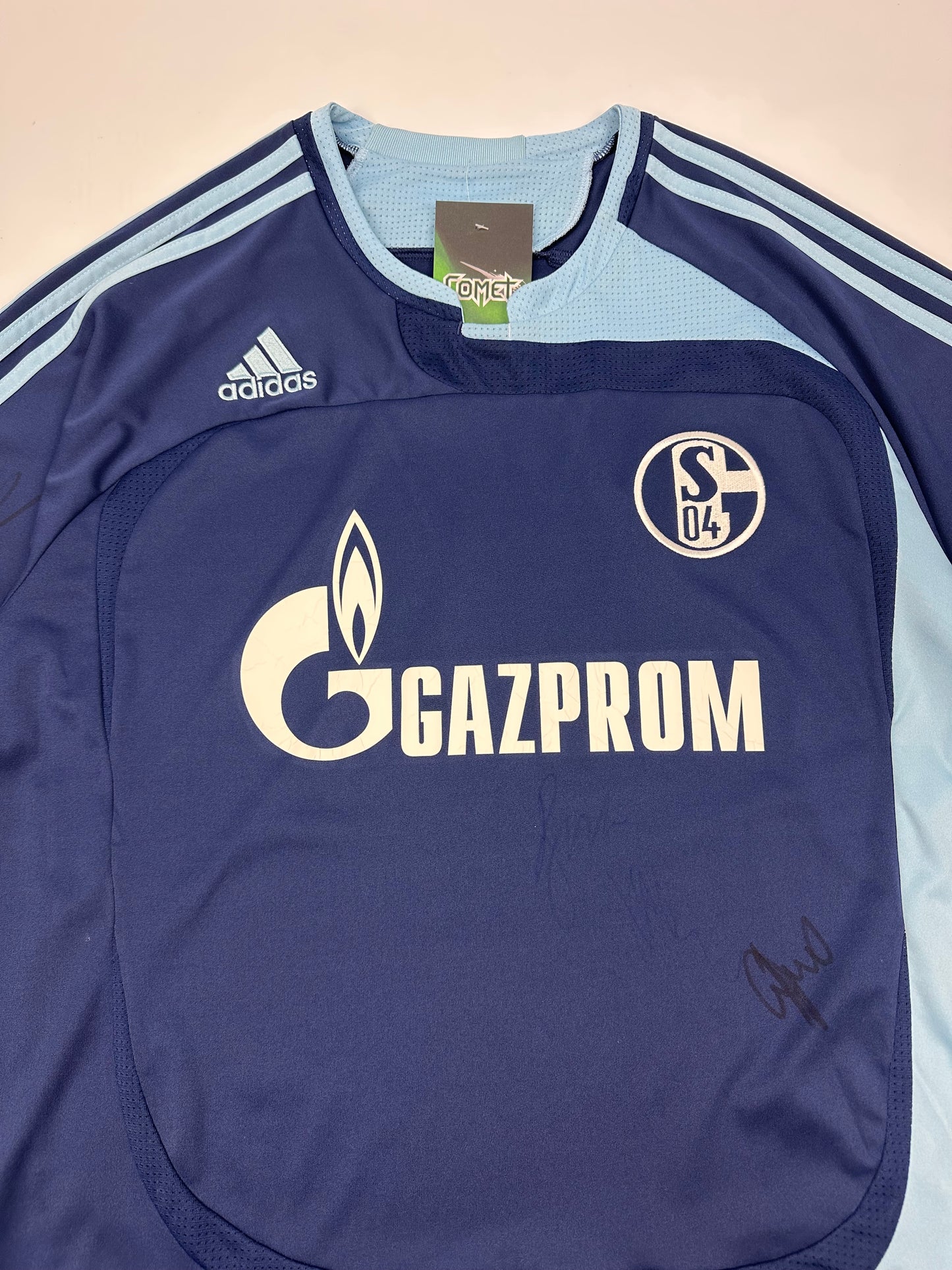Vintage Adidas Schalke Fußballtrikot blau L