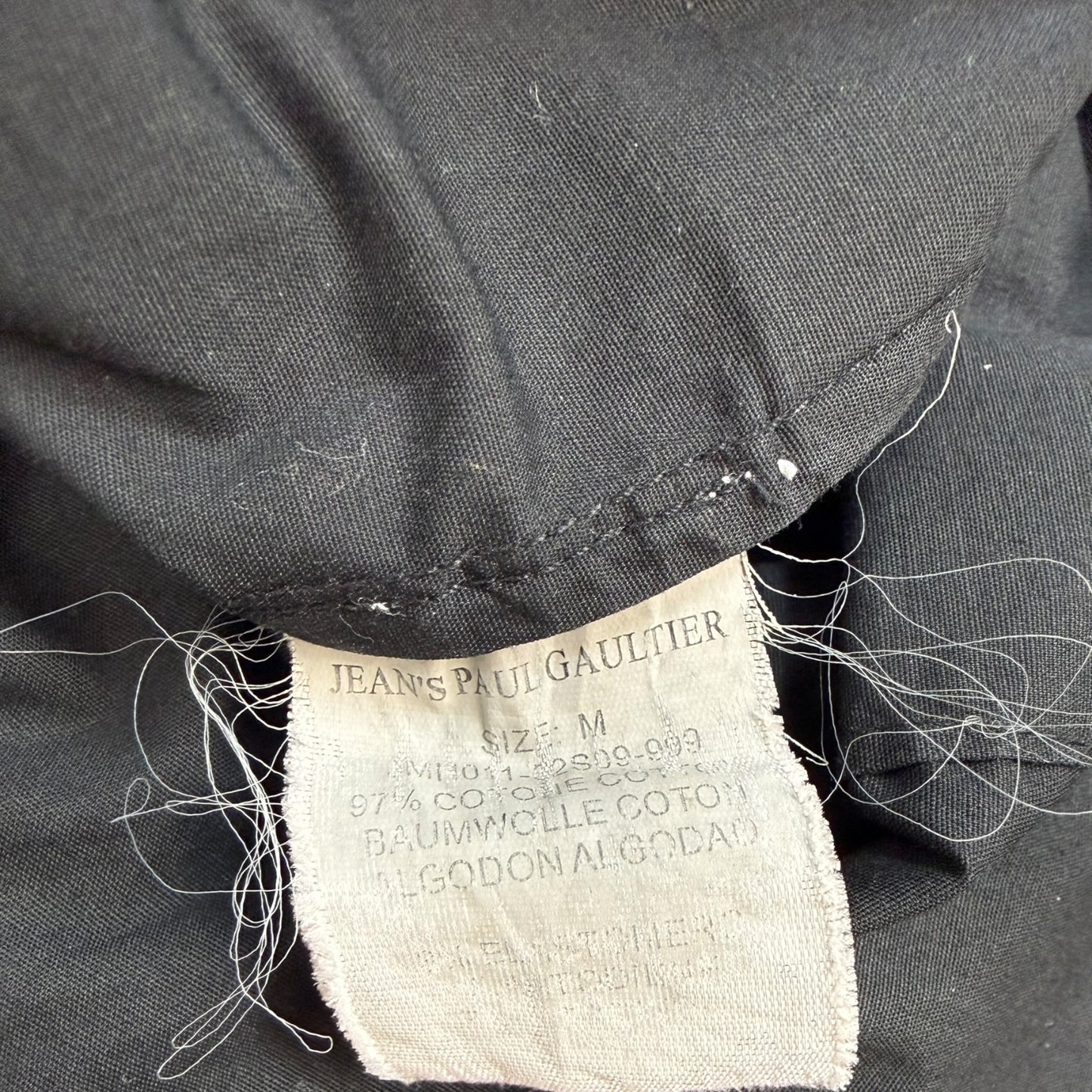 Vintage Jean Paul Gaultier Hemd schwarz Gr. Damen M