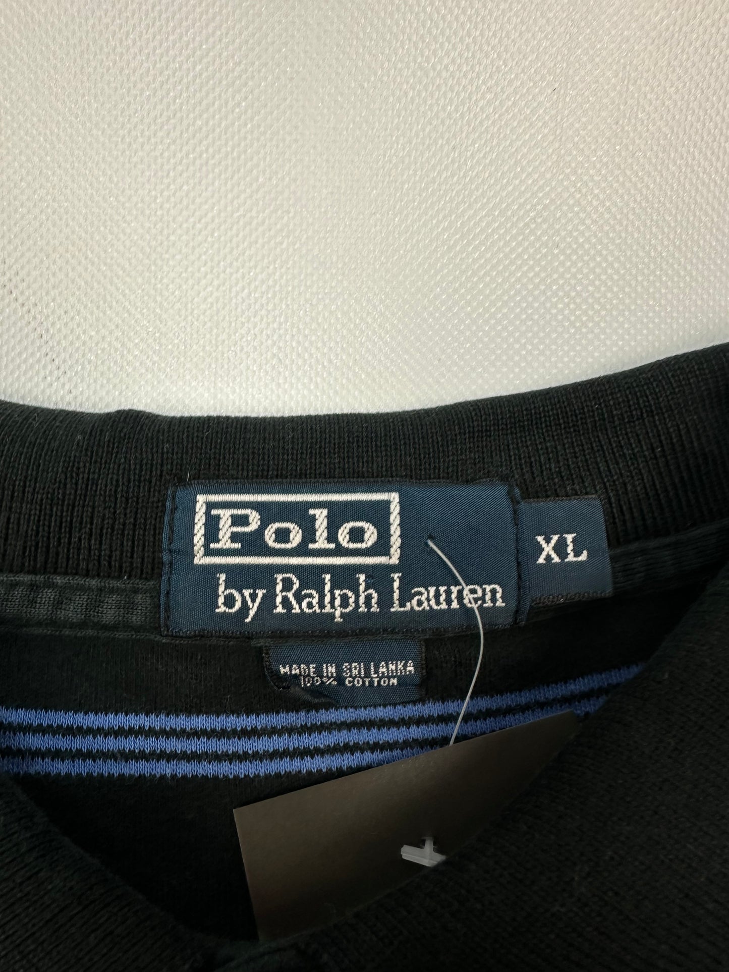 Vintage Polo Ralph Lauren Polohemd blau/schwarz XL