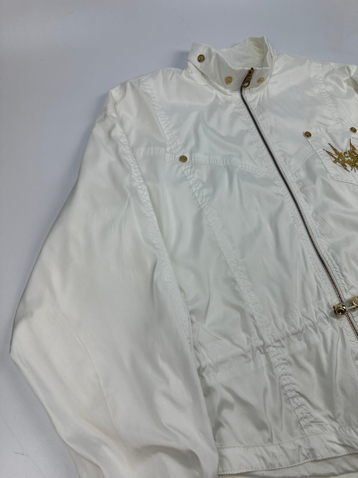 Vintage MCM Trackjacket weiß/gold Gr. XL