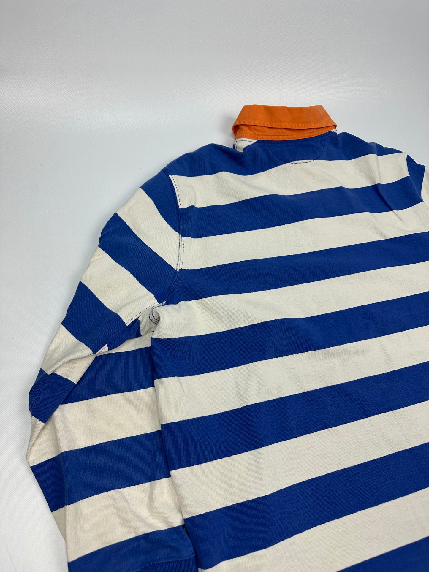 Vintage Polo Ralph Lauren Polohemd blau/weiß XXL