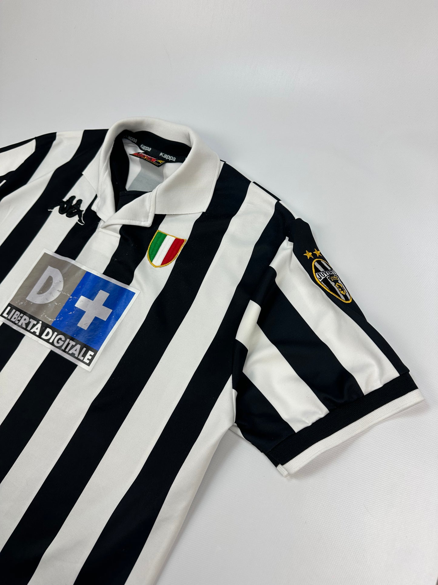 Vintage Kappa Juventus Turin Jersey schwarz/weiß Gr. XL