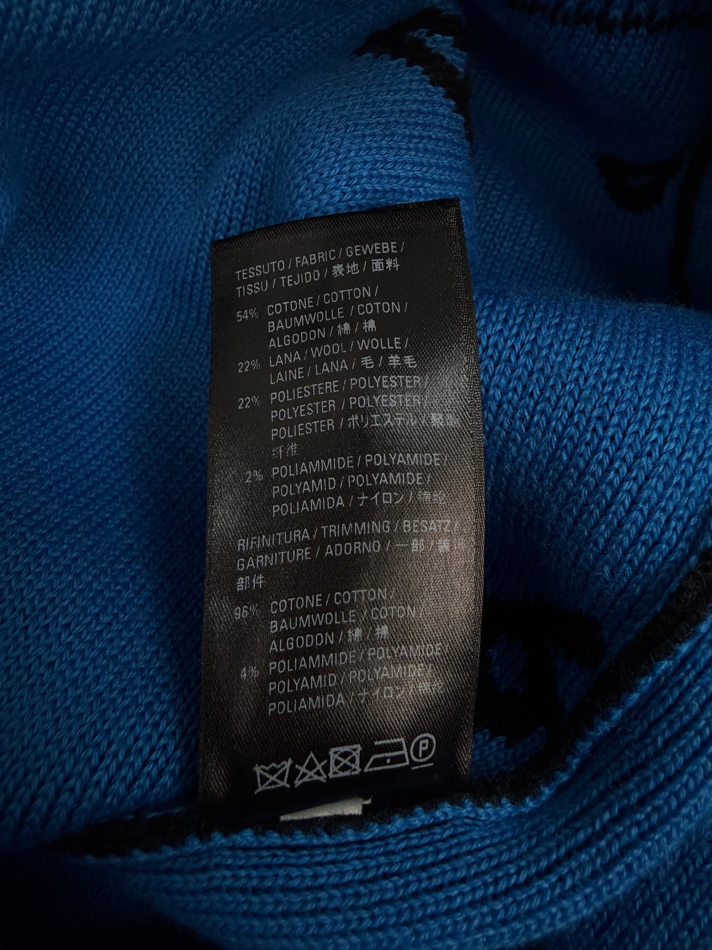 Balenciaga Pullover blau / schwarz Gr. S