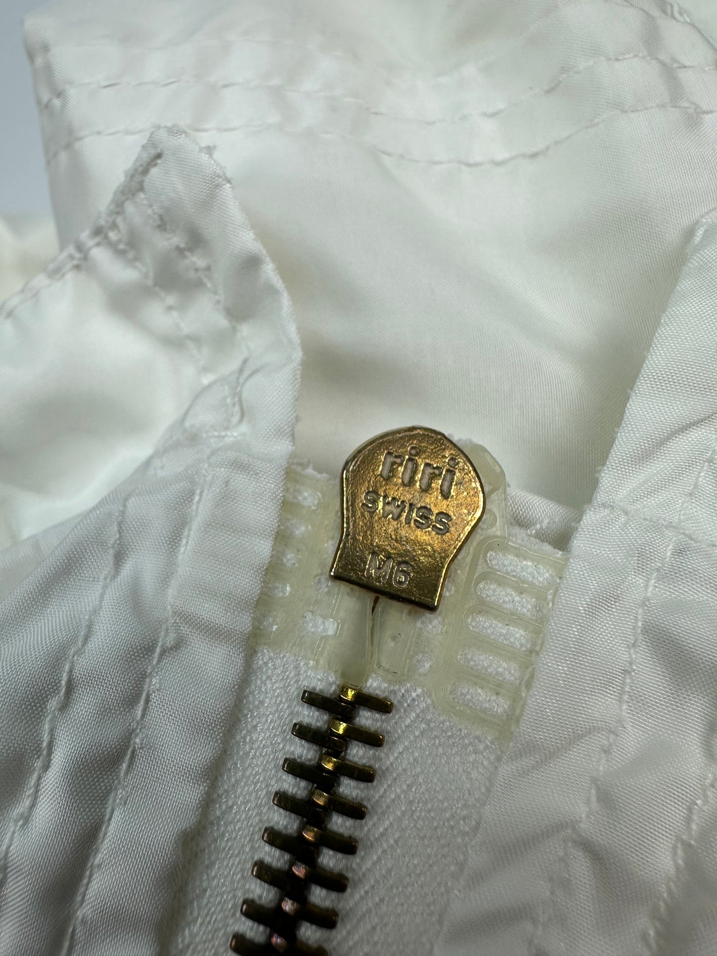 Vintage MCM Trackjacket weiß/gold Gr. XL
