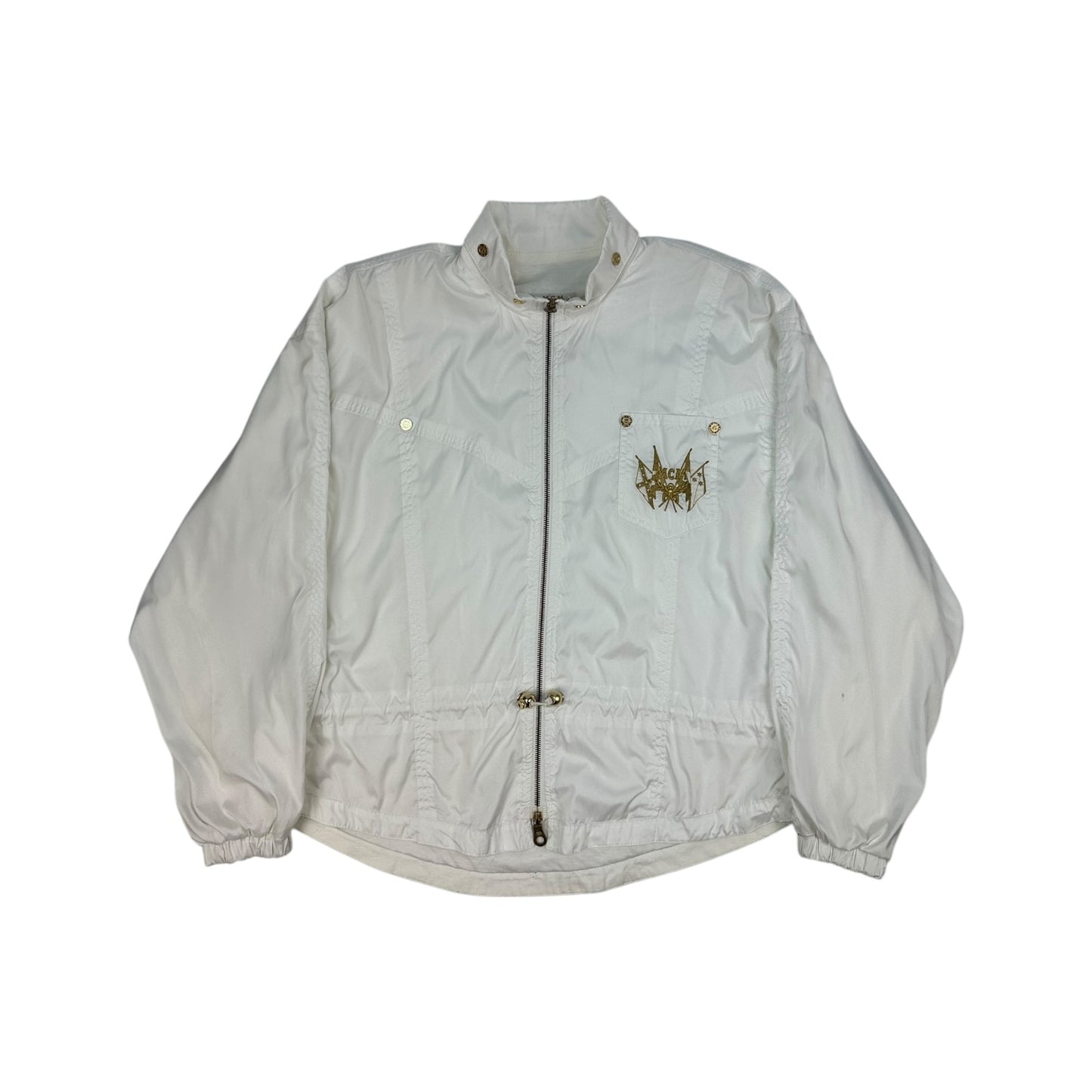 Vintage MCM Trackjacket weiß/gold Gr. XL